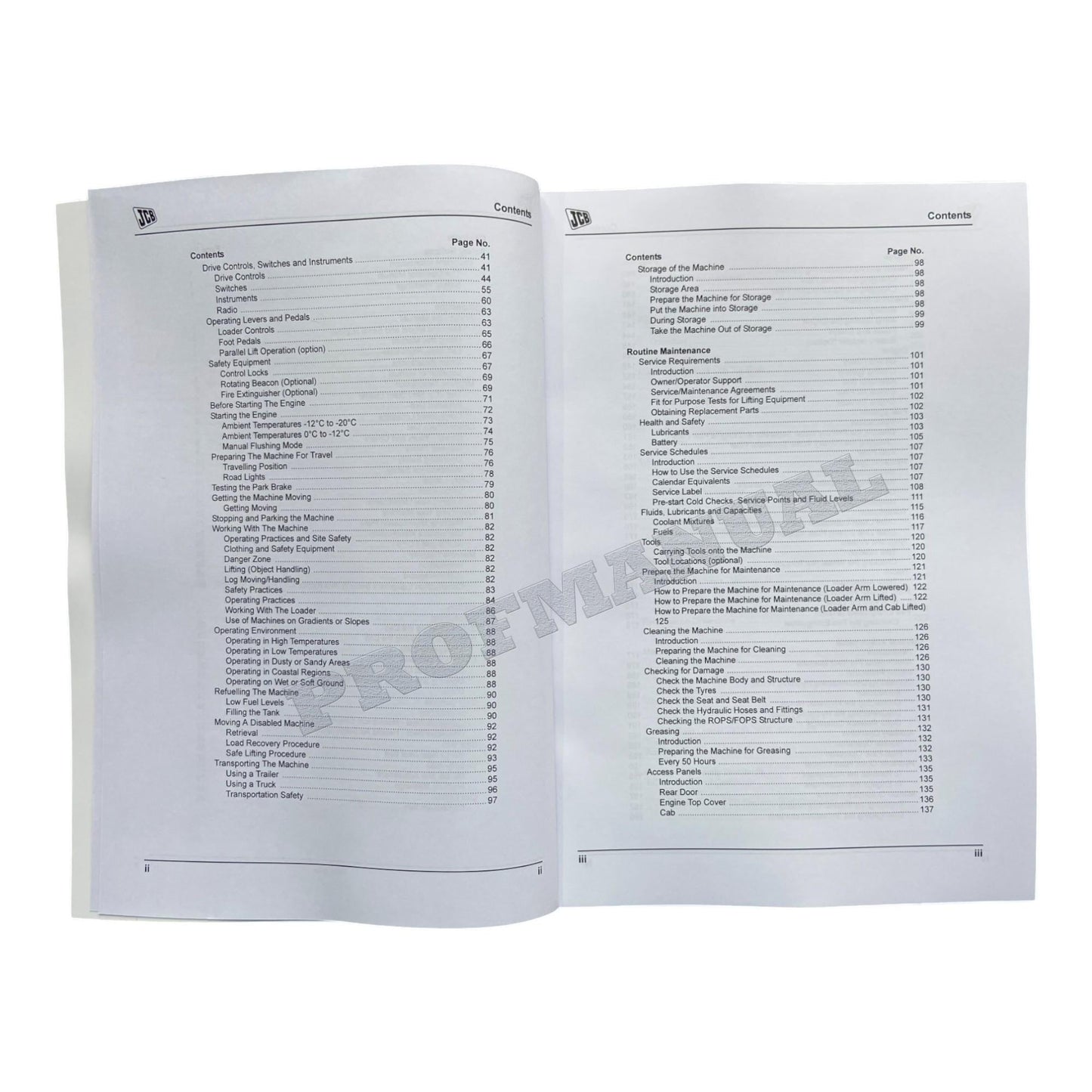 JCB 225 225T 260 260T 280 SKID STEER LOADER Operators Manual 9821_6300