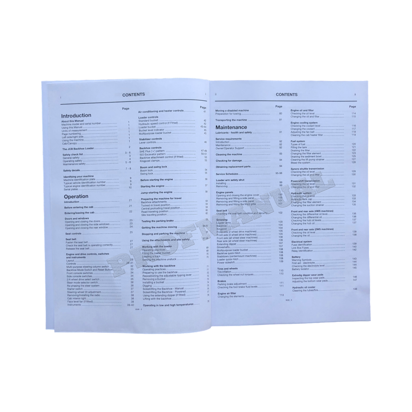 JCB 214 215 215E 217 Backhoe Loader Operators Manual