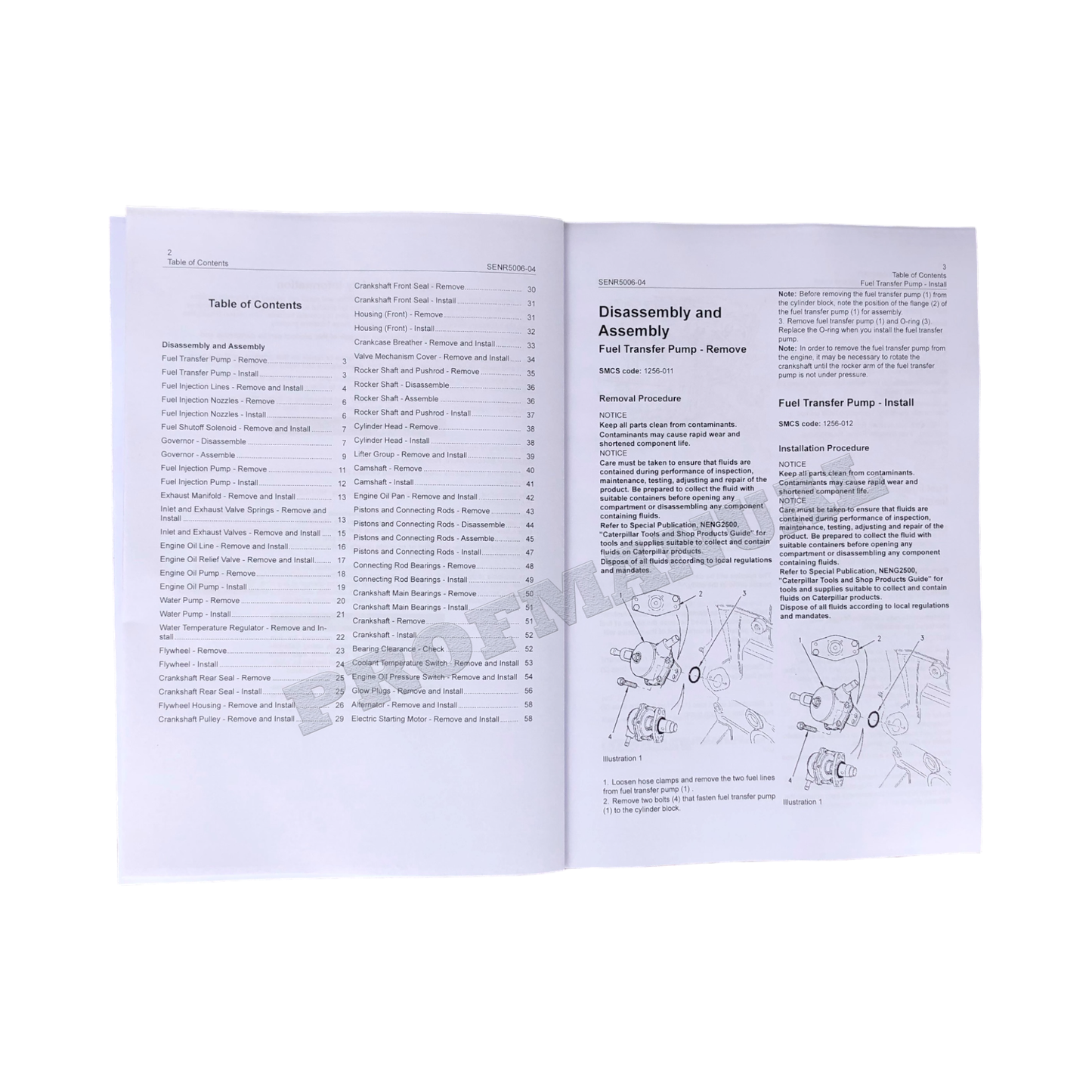 Caterpillar 3024C Engine Service Manual Disassem Assem 247B 257B Loader + SUPPL