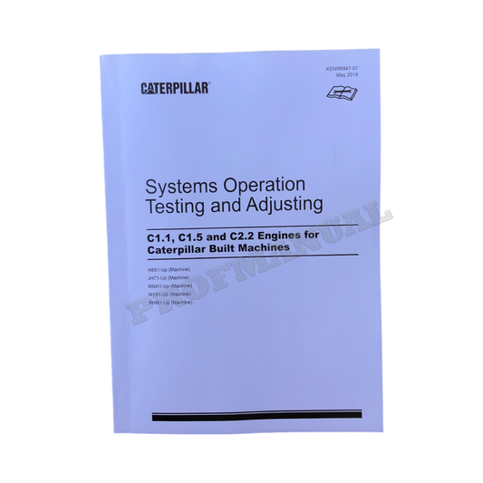 Caterpillar Cat C1.1 C1.5 С2.2 Engine Operation Test Adjusting Service Manual