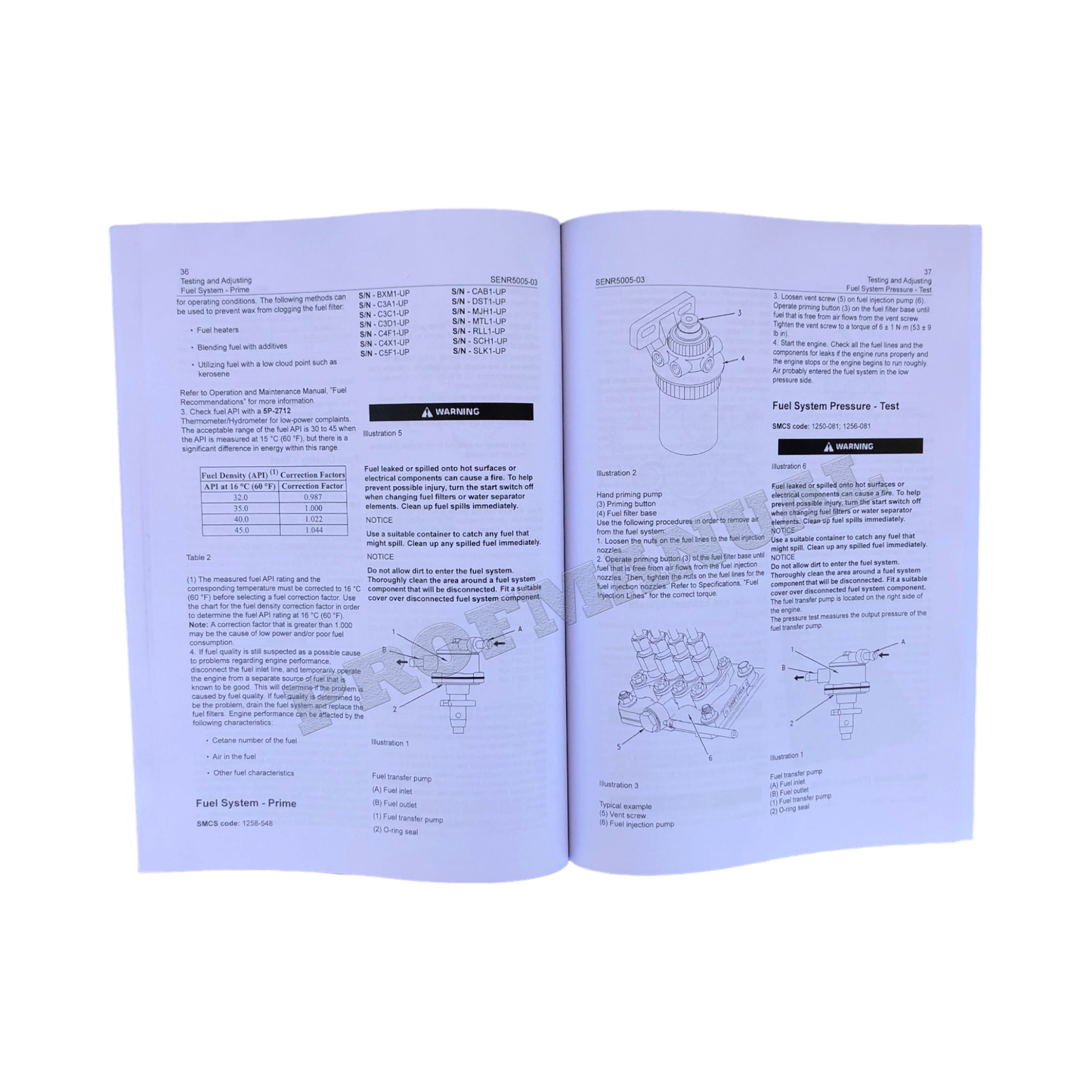 Caterpillar Cat 3024C C1.1 Engine Operation Test Adjusting Service Manual