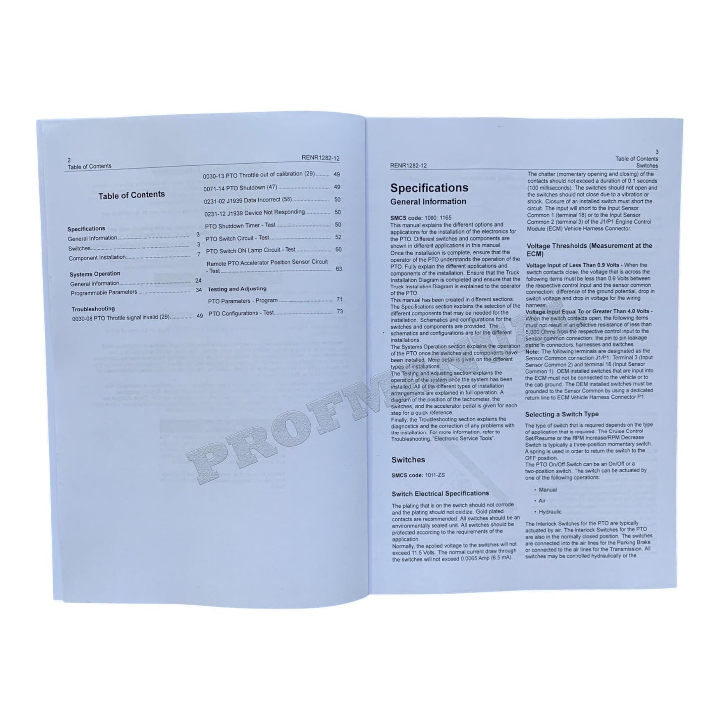 Caterpillar On-Highway Engine Electronic PTO Installation Application Manual Test Troubleshoting