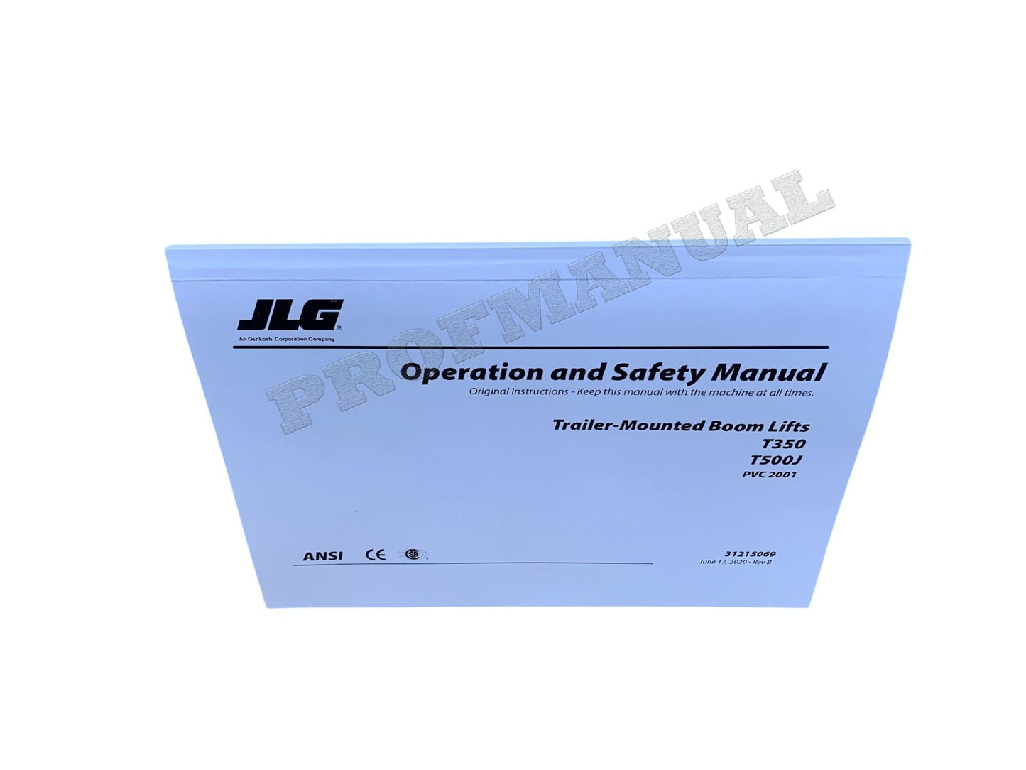 JLG T350 T500J Boom Lift Maintenance Operation Operators Manual 31215069