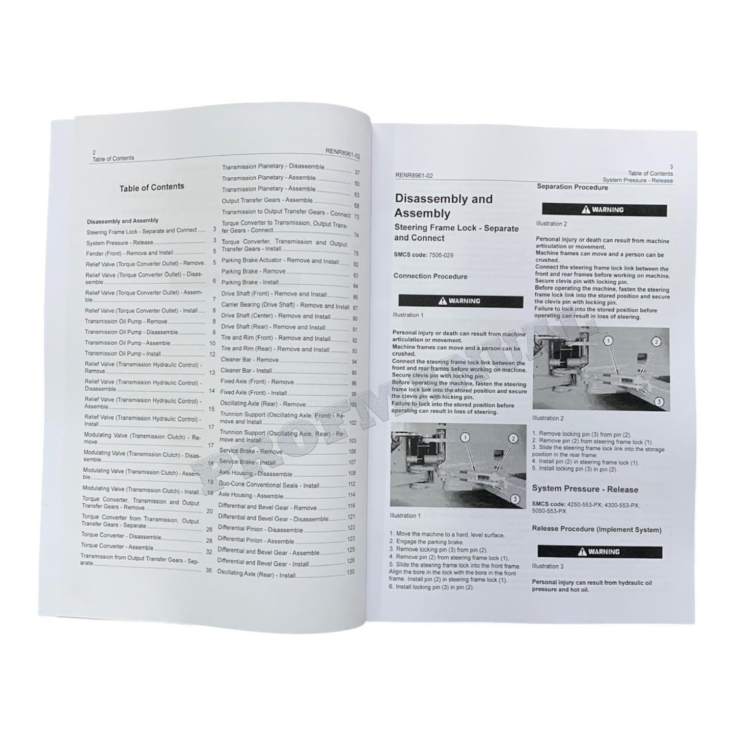 Caterpillar Ser 2 815F 816F Compactor Power Train Disassem Assem Service Manual