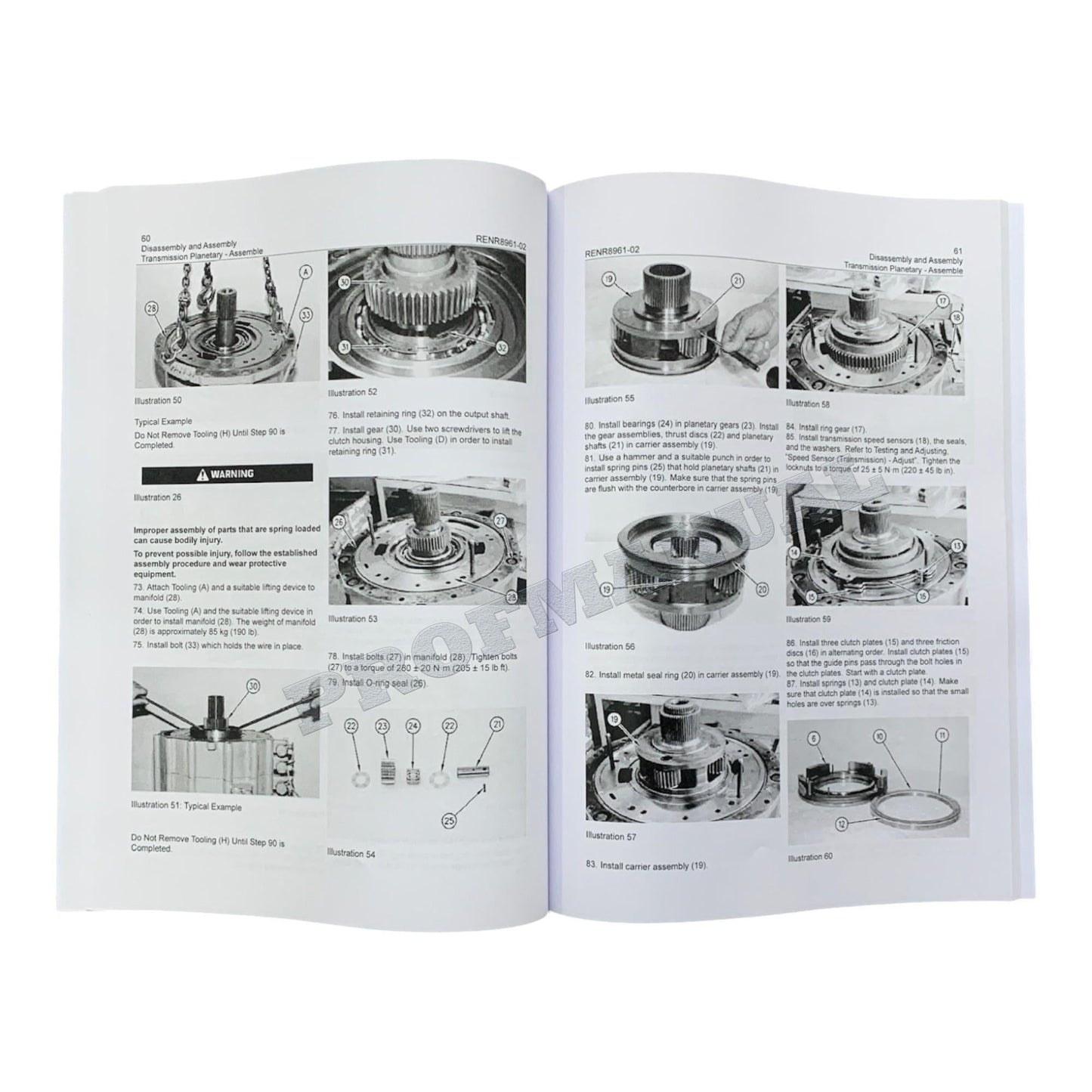 Caterpillar Ser 2 815F 816F Compactor Power Train Disassem Assem Service Manual