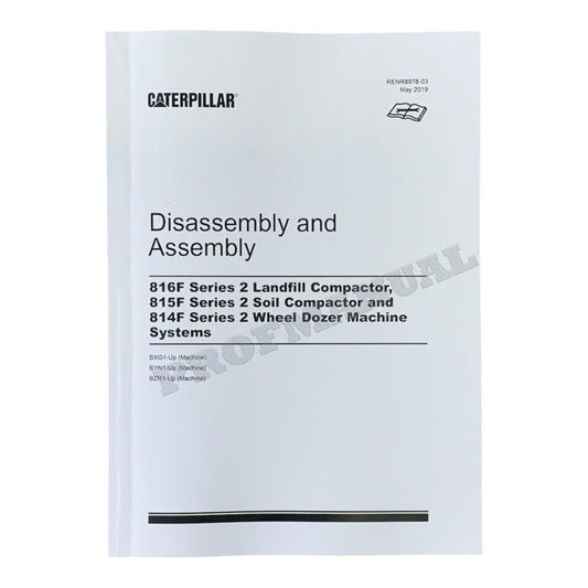 Caterpillar Ser 2 816F 815F Compactor Machine SYS Disassem Assem Service Manual