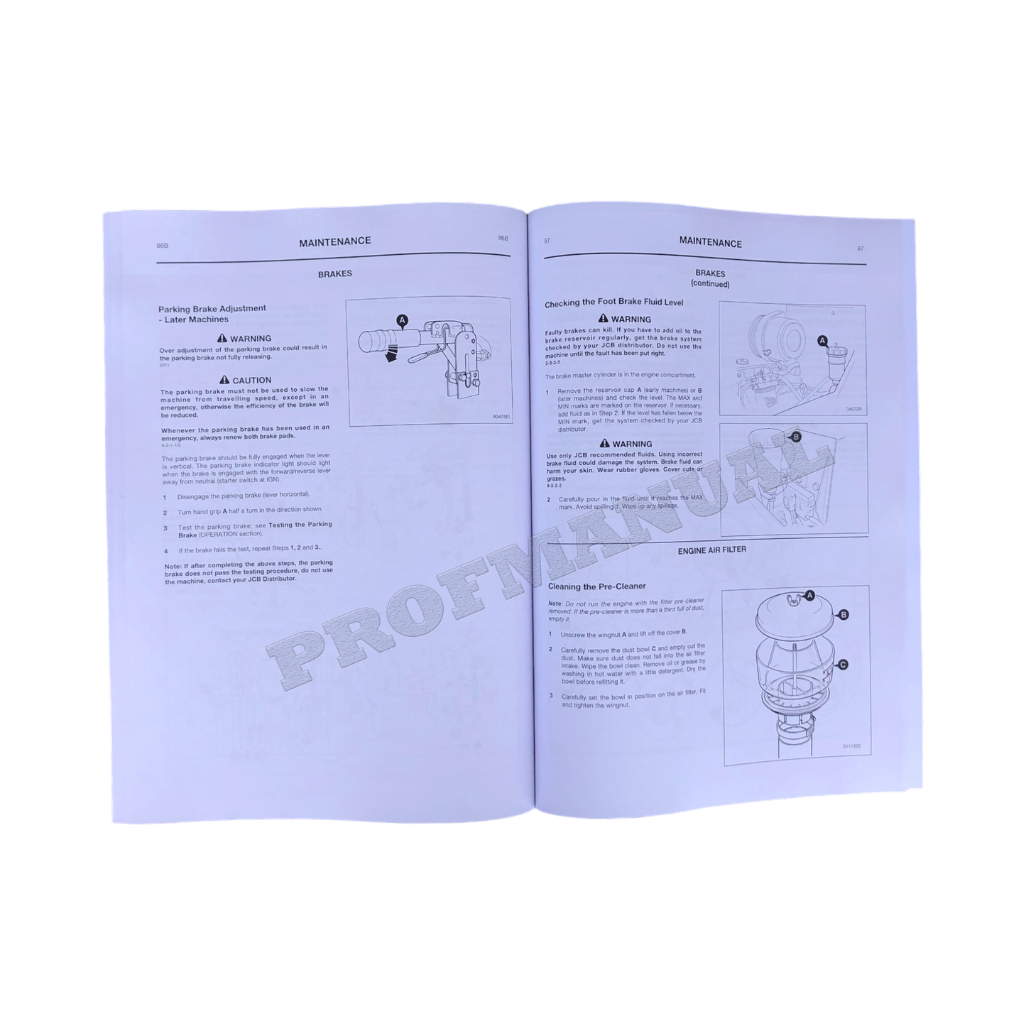 JCB 926 930 Rough Terrain ForkLift Operators Manual 926_930