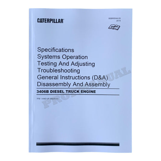 Caterpillar 3406B Truck Engine Full Service Manual *Send serial number