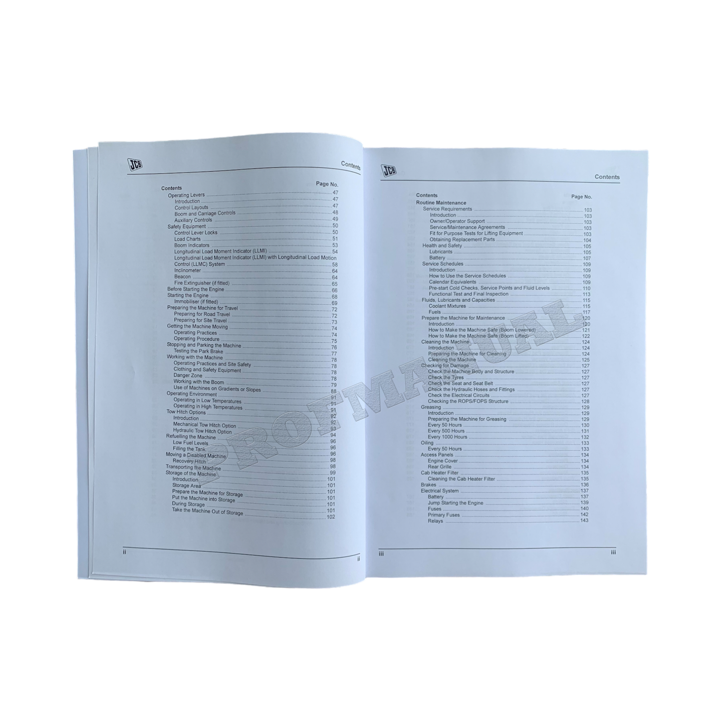 JCB 520-50 Telescopic Handler Operators Manual 9821_0500