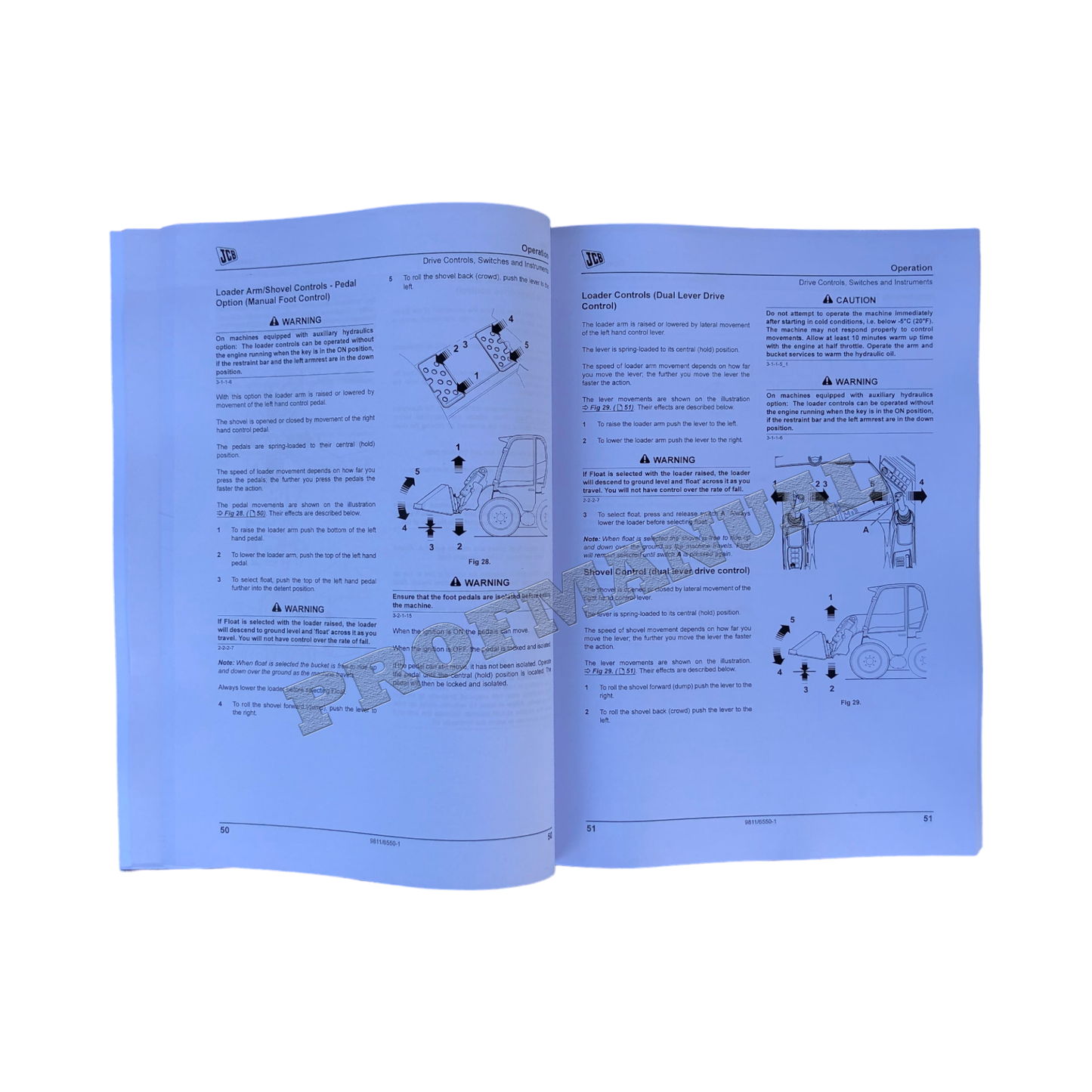 JCB ROBOT 1110 1110HF 1110T 1110THF Skid Steer Loader Operators Manual 9811_6550