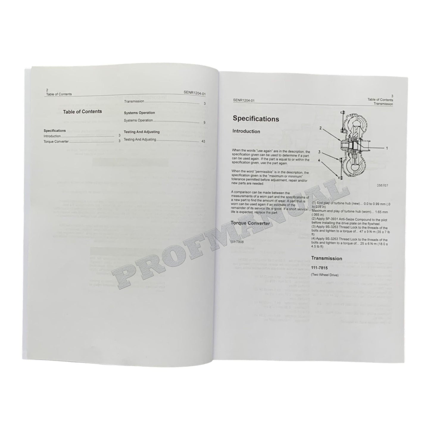 Caterpillar 416C 426C 428C 436C Backhoe Loader Power Train Service Manual 5books