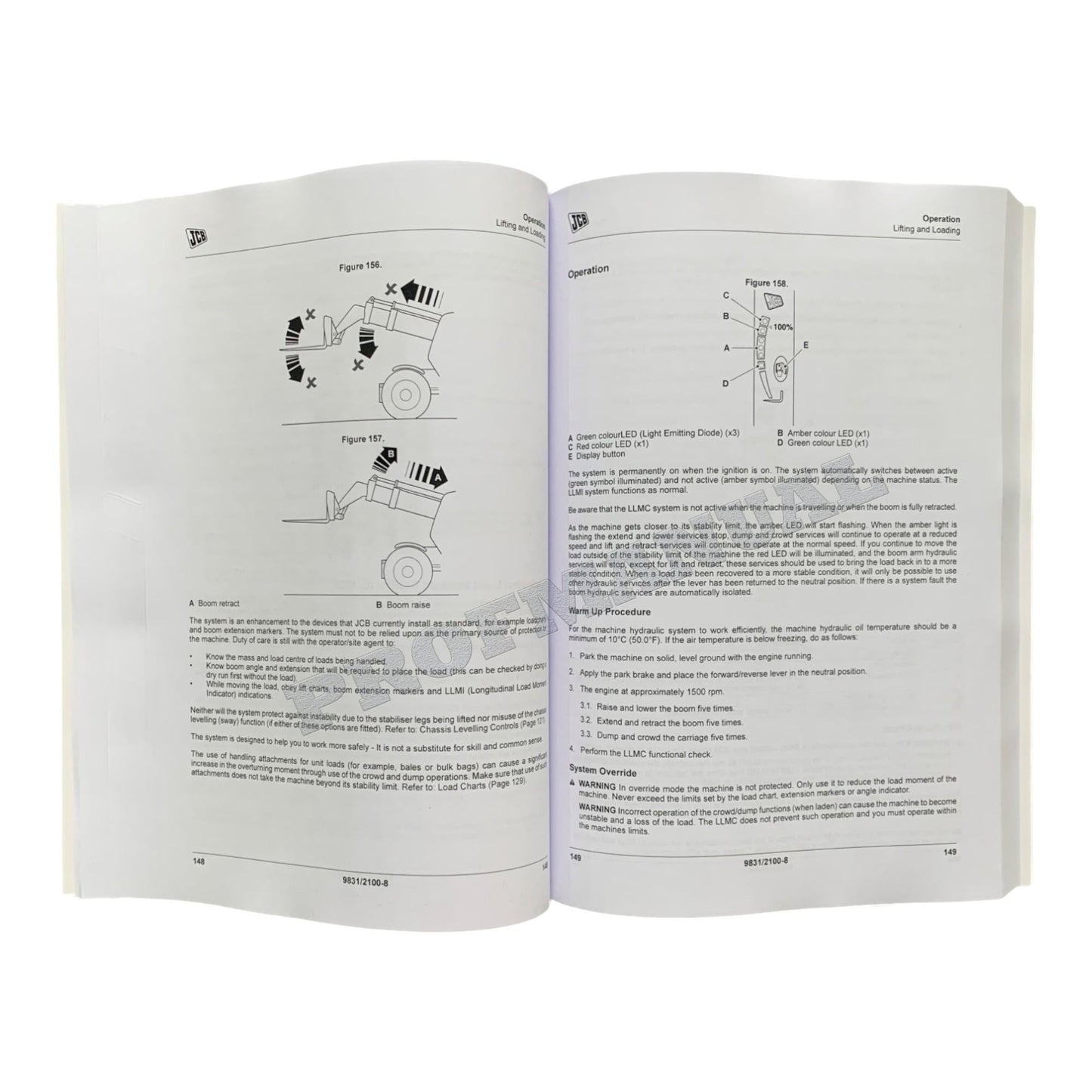 JCB 533-105 535-v125 535-v140 540-140 540-170 Telescopic Handler Operators Manual