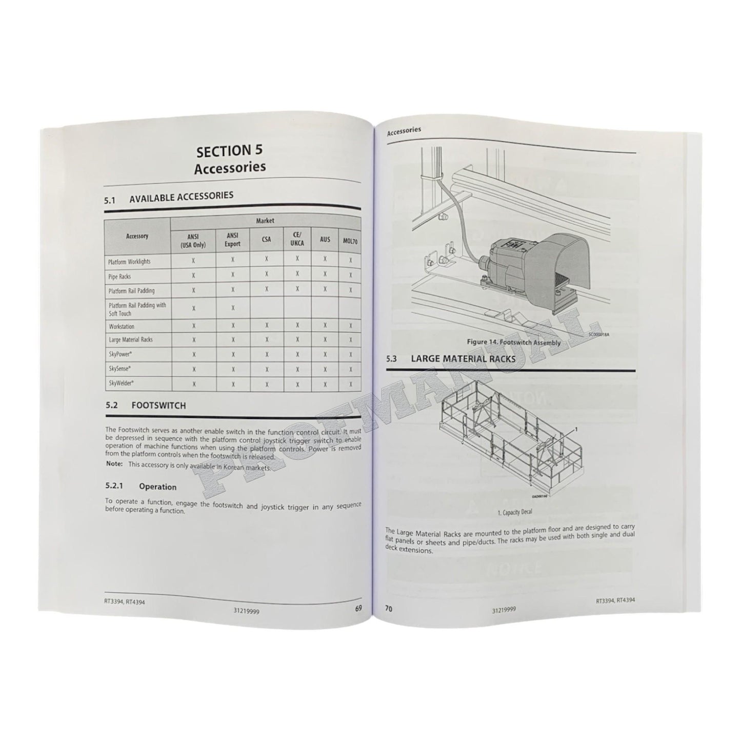 JLG RT3394 RT4394 Scissor Lift Maintenance Operation Operators Manual 31219999