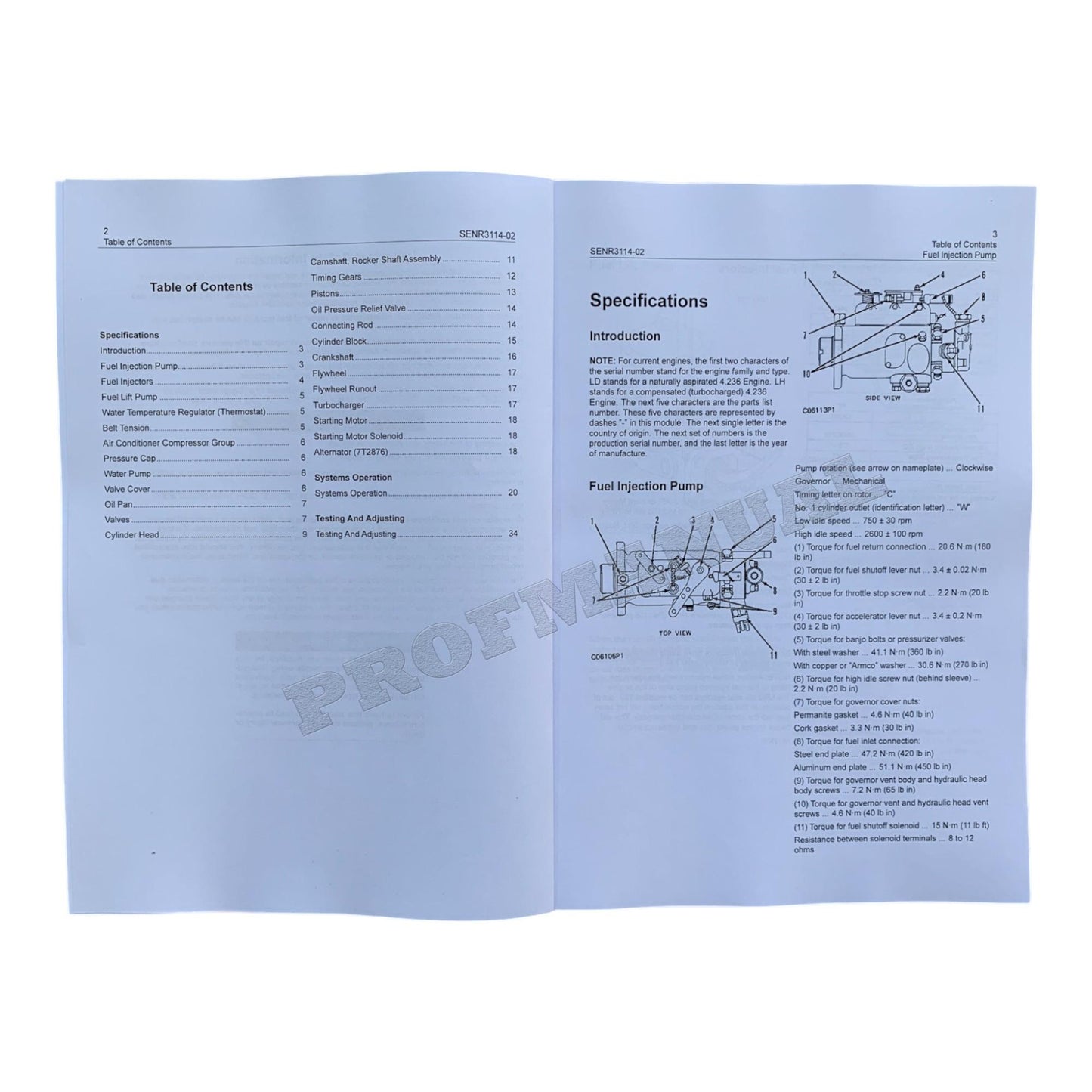 Caterpillar 4.236 Engine Loader Disassem Assem System Operat Test Adjust Manual