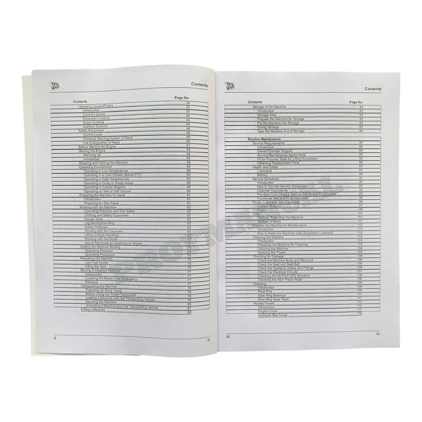 JCB 8065 RTS ISUZU ENGINE Midi Excavator Operators Manual 9821_6900