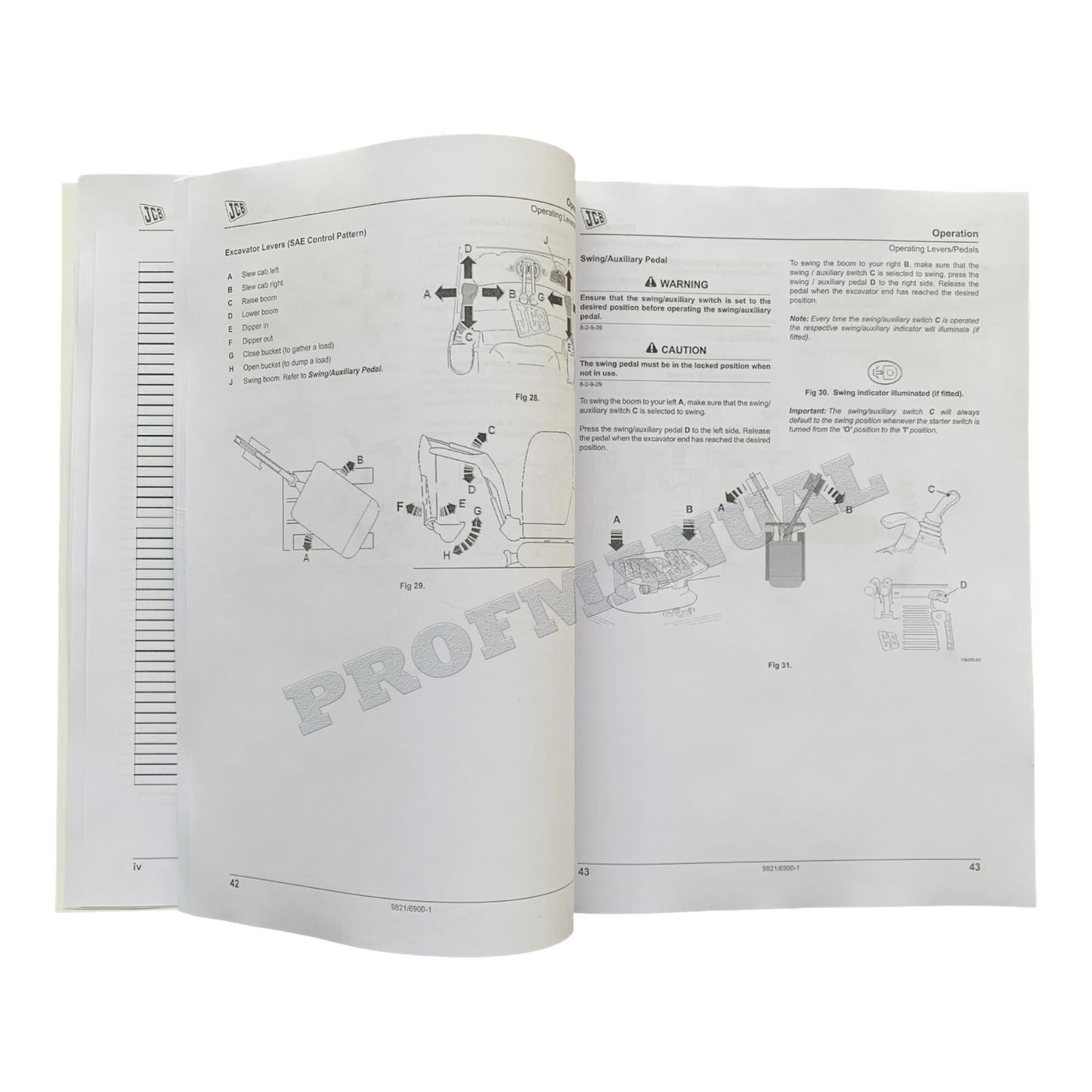 JCB 8065 RTS ISUZU ENGINE Midi Excavator Operators Manual 9821_6900