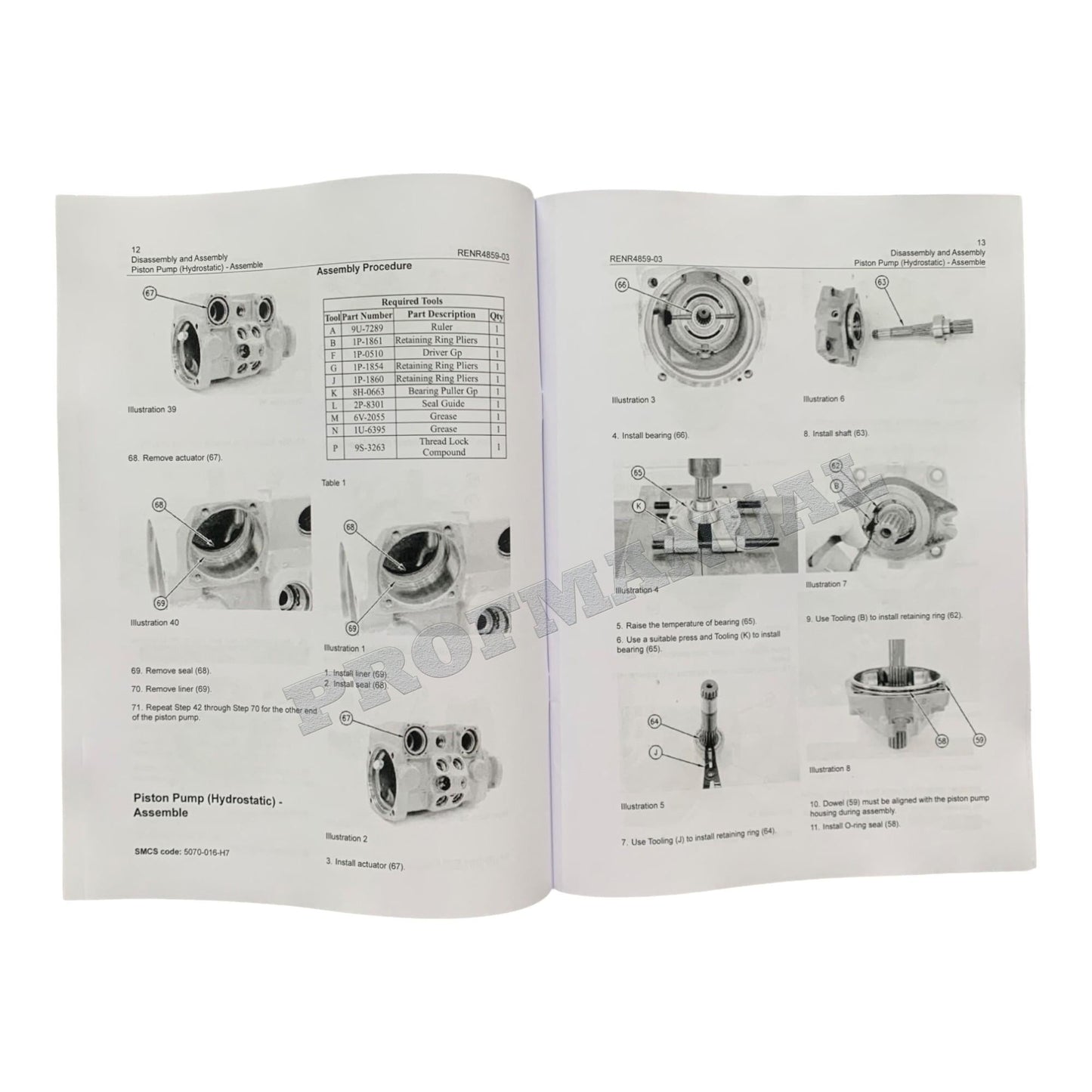 Caterpillar Cat 247 257 Loader Power Train Service Manual Disassem Assem