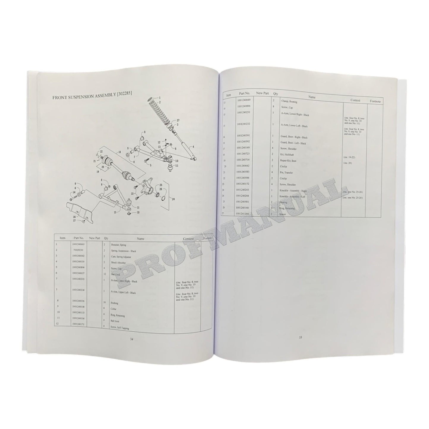 JLG 615G UTVs  Parts Catalog Manual