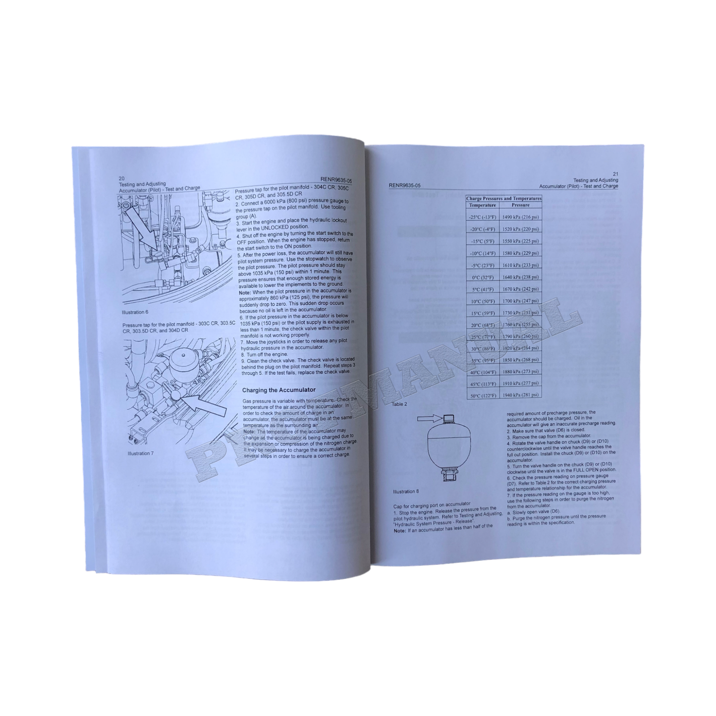 Caterpillar 304C 305C Excavator Testing and Adjusting Service Manual