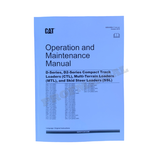 CATERPILLAR 236D 239D 242D 246D 249D 257D 259D 262D 272D 277D OPERATORS MANUAL