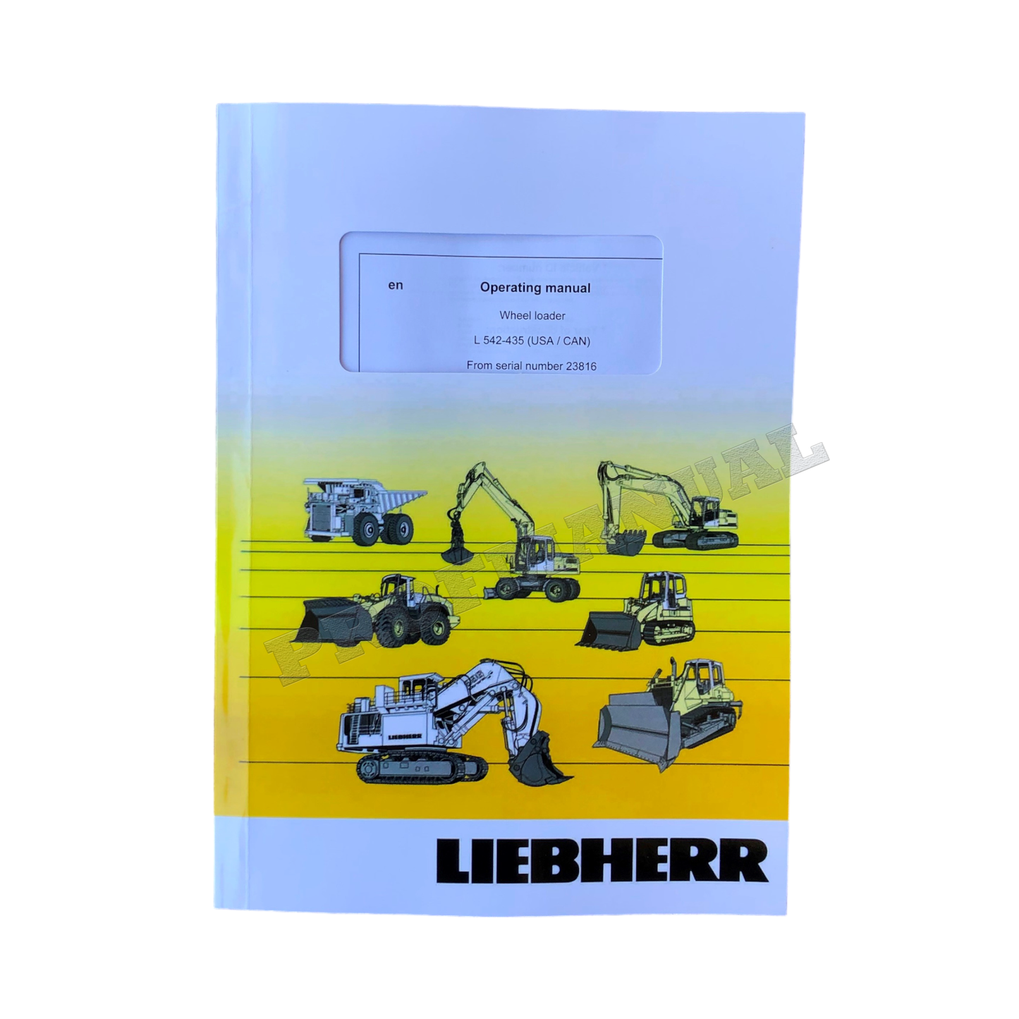 Liebherr L542-435 (USA CAN) Wheel Loader Operators manual