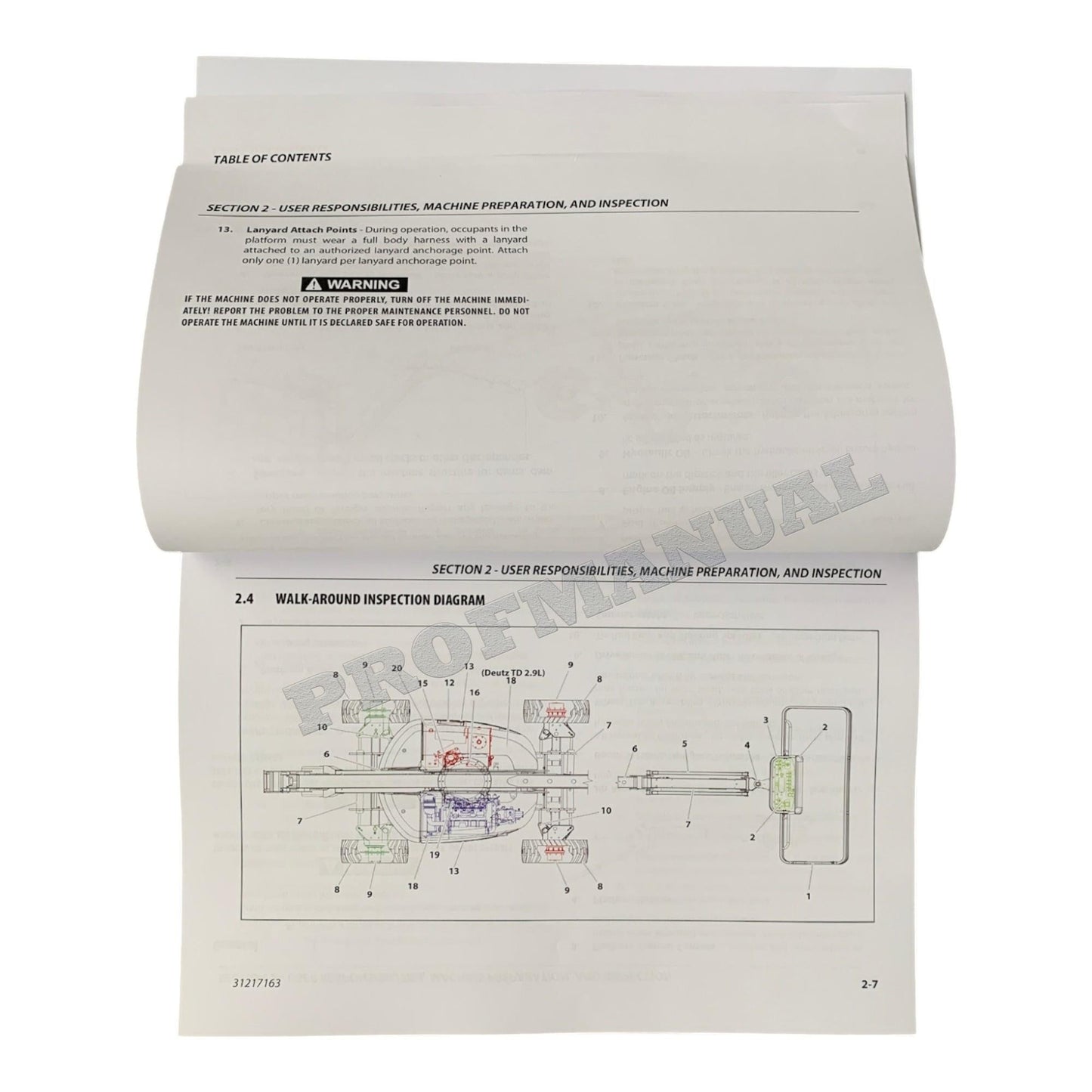 JLG 600AJ Boom Lift Maintenance Operation Operators Manual 31217163