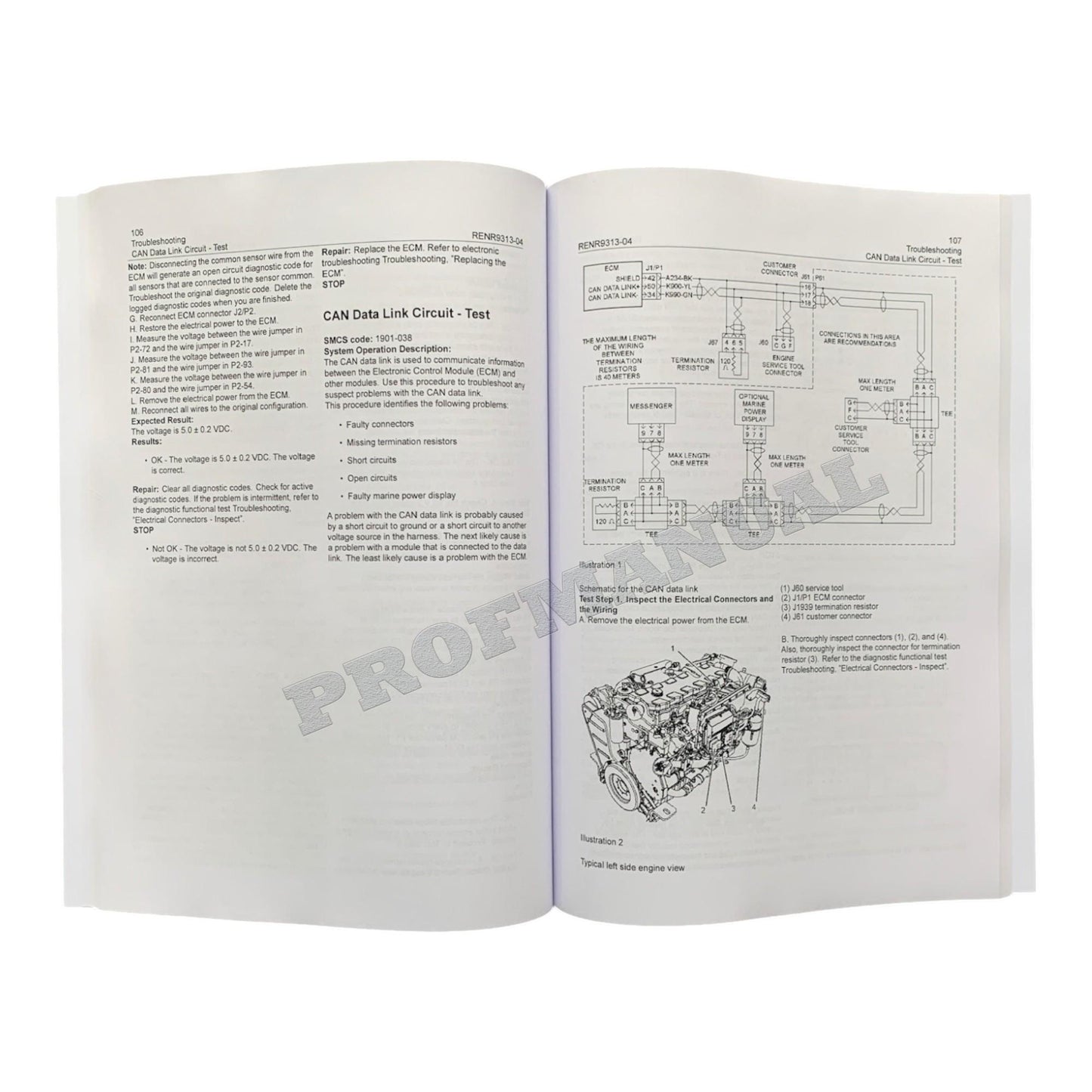 Caterpillar C7 Marine Engine Full Service Manual *Send serial number