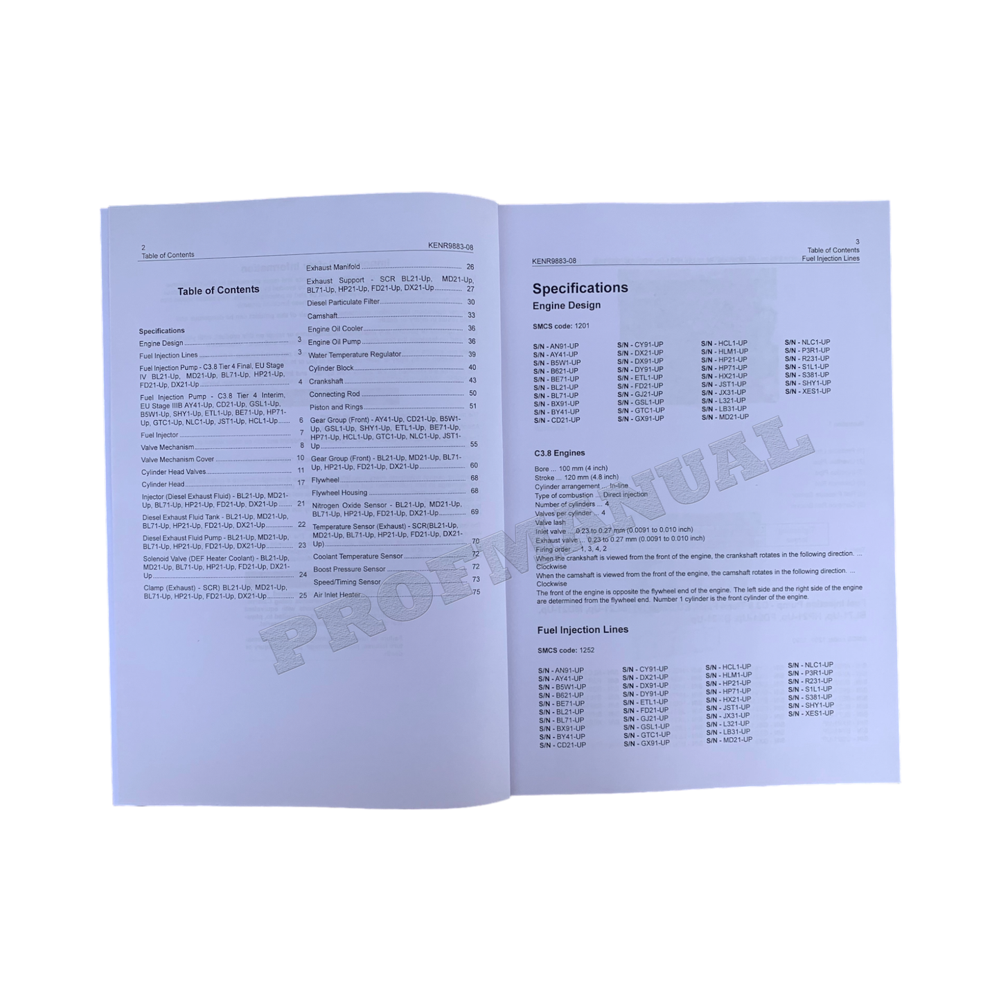 Caterpillar C3.8 Engine Troubleshoot Service Manual SET