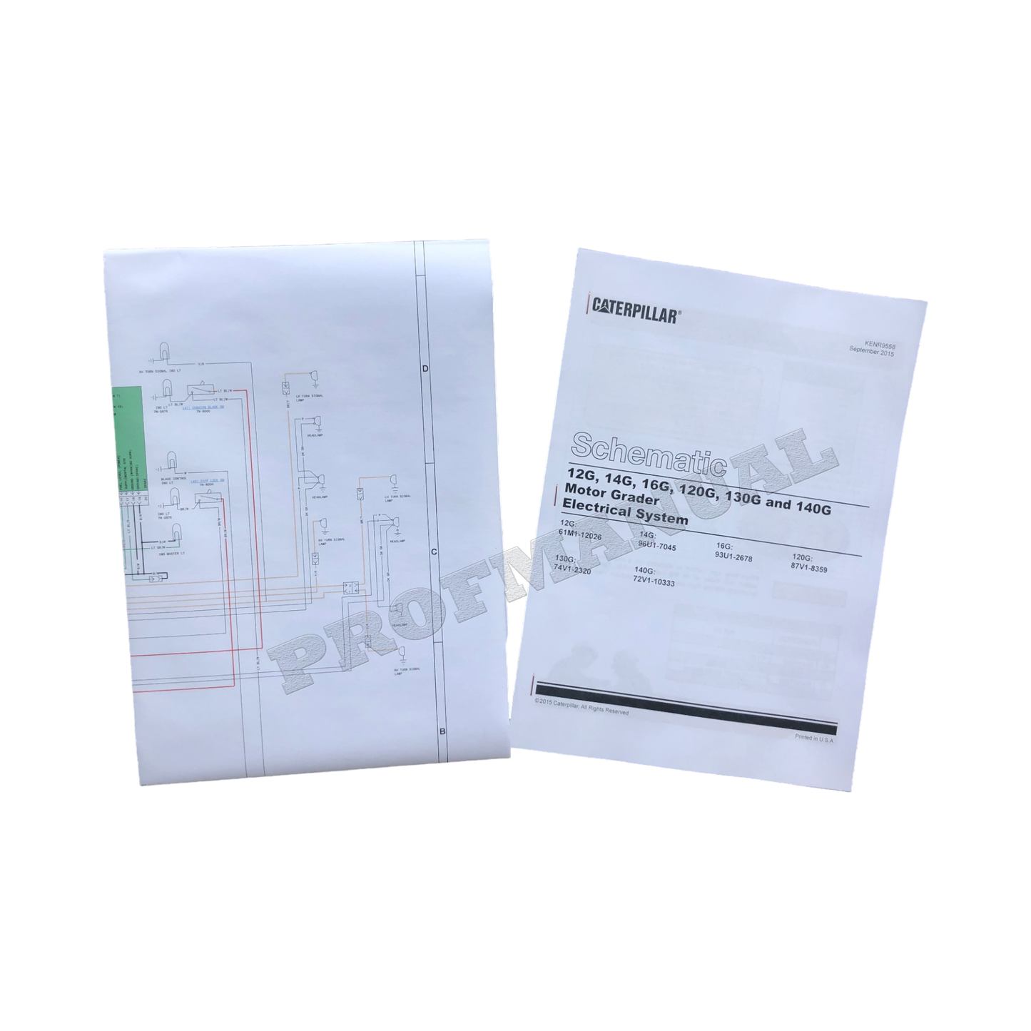 Caterpillar 12G 14G 16G Motor Grader Electric System Schematic Service Manual