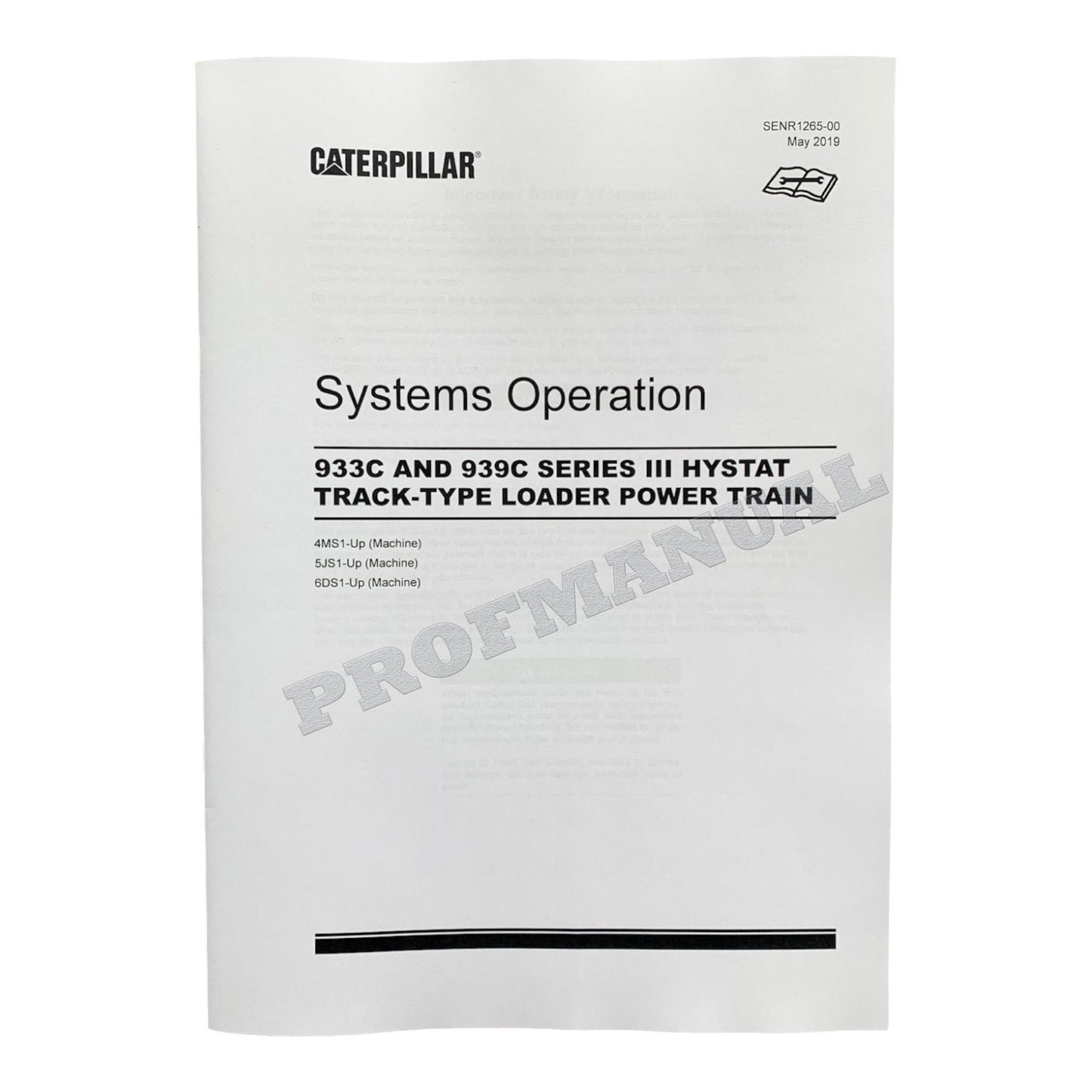 Caterpillar 933C 939C Track-Type Loader Full Service Manual *Send serial number