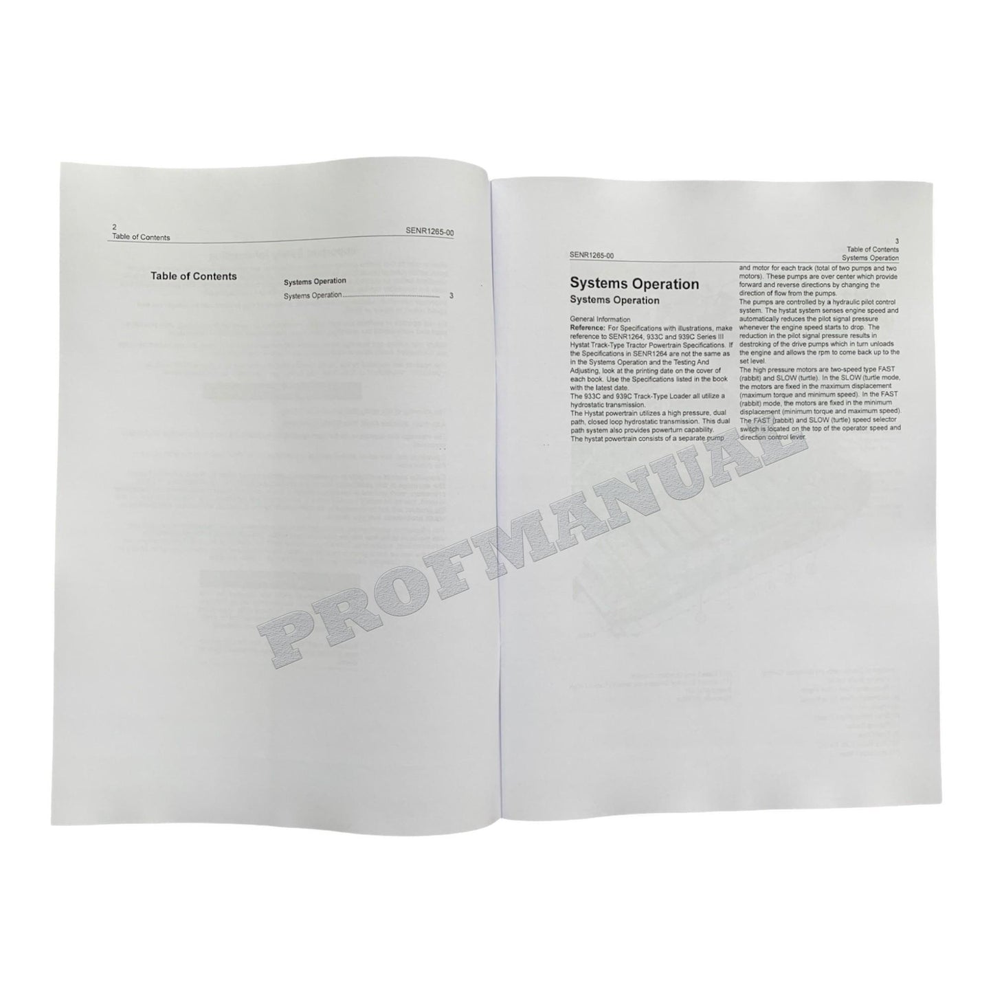 Caterpillar 933C 939C Track-Type Loader Full Service Manual *Send serial number