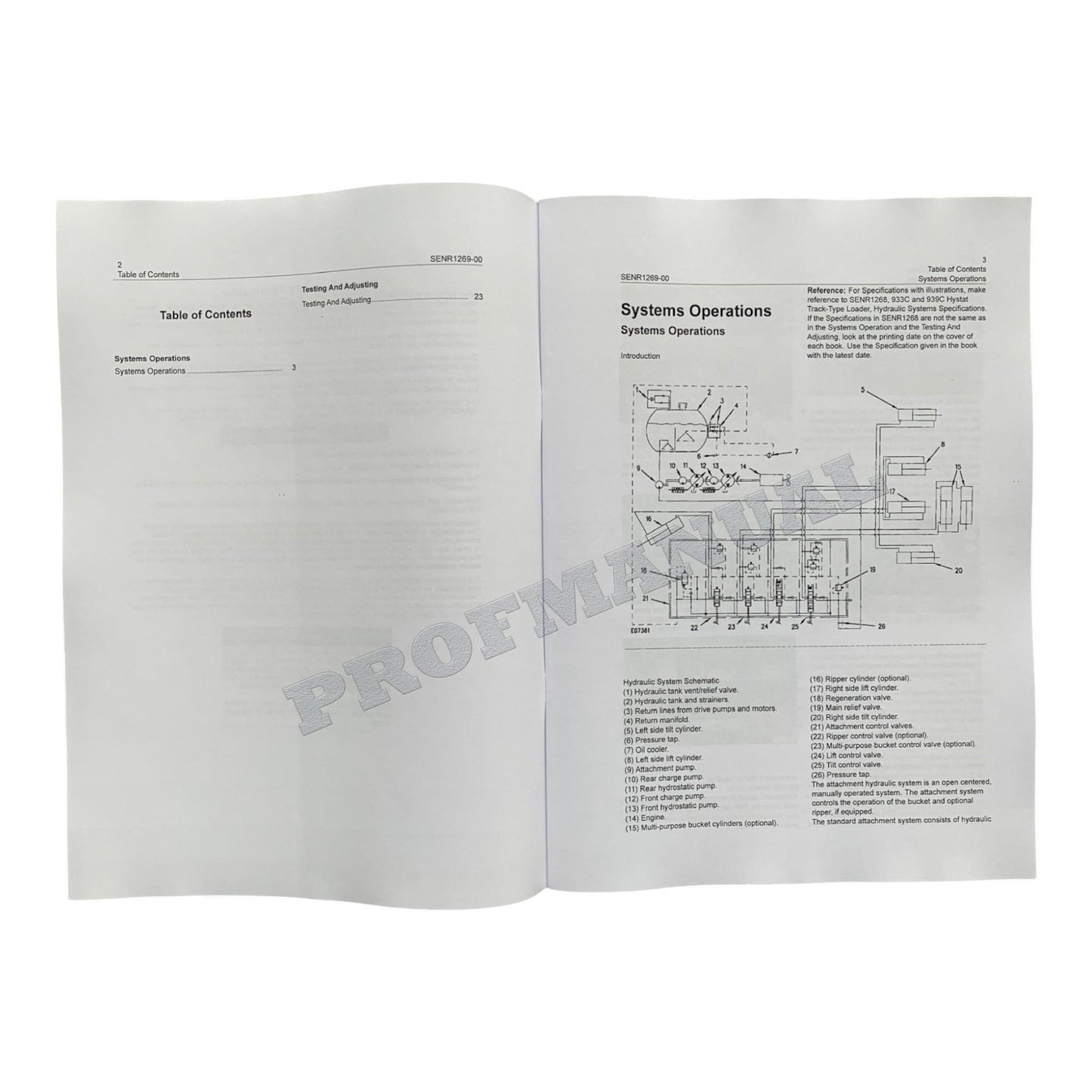 Caterpillar 933C 939C Track-Type Loader Full Service Manual *Send serial number