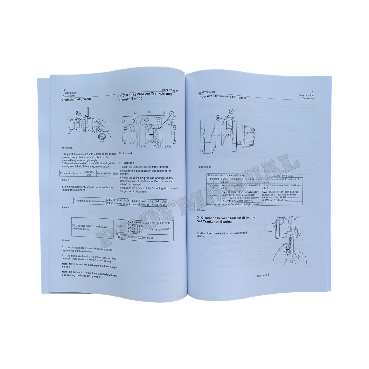 Caterpillar C2.6 C3.3B Engine Operation Testing Adjusting Service Manual + Specification