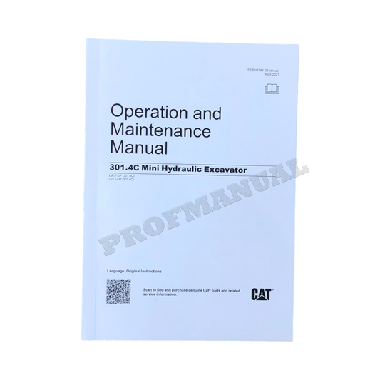 CATERPILLAR CAT 301.4C MINI HYDRAULIC EXCAVATOR OPERATORS MANUAL