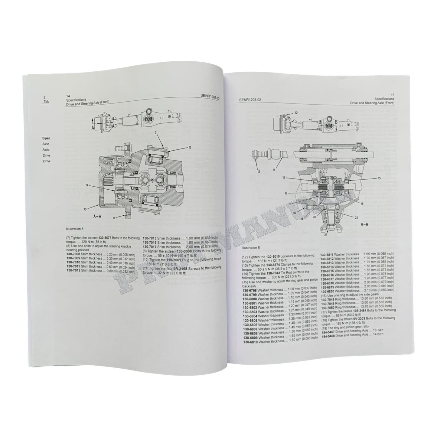 Caterpillar 416C 426C 428C 436C Backhoe Loader Power Train Service Manual 5books