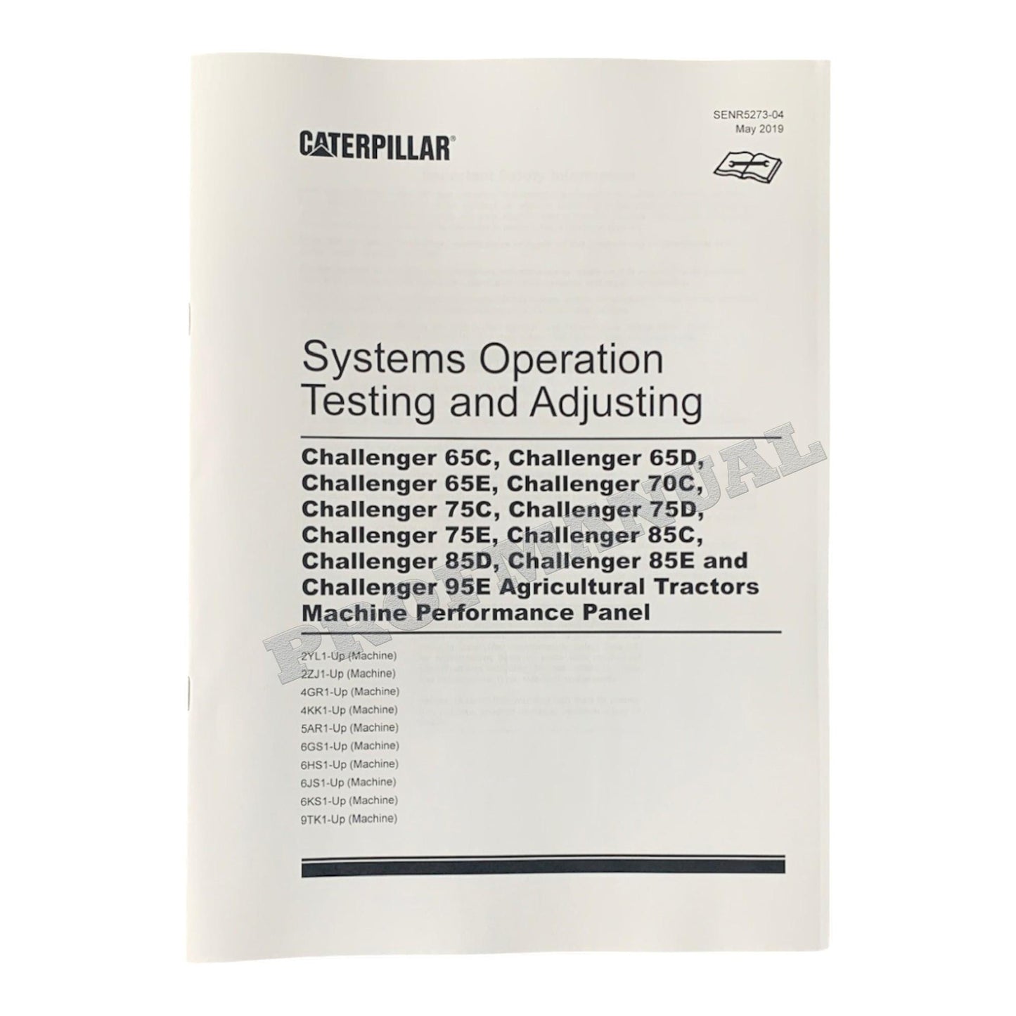 Caterpillar Challenger 65E 75E 85E 95E Ag Tractor Full Full Service Manual