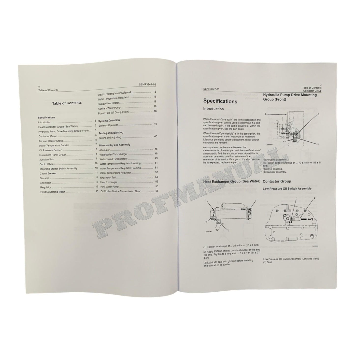 Caterpillar 3116 3126 Marine Engine Full Service Manual *Send serial number