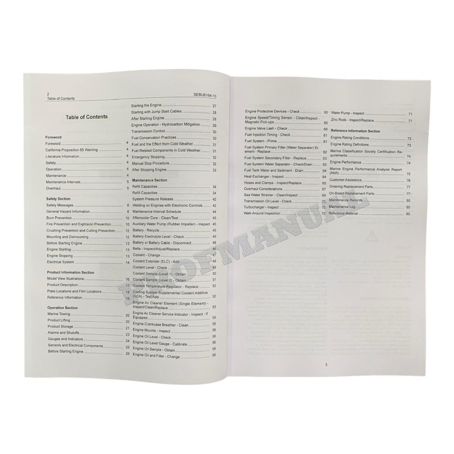 Caterpillar 3116 3126 Marine Engine Full Service Manual *Send serial number