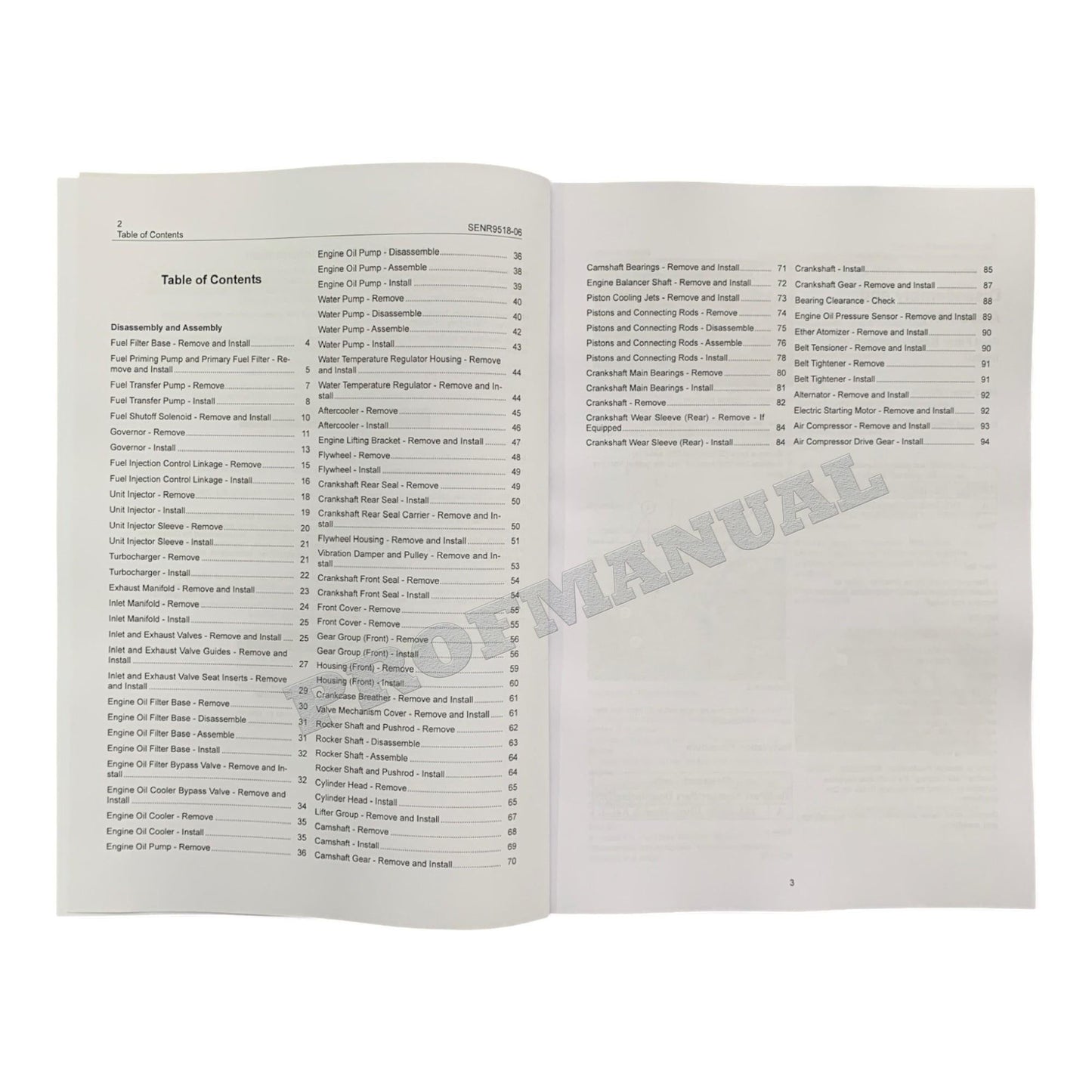 Caterpillar 3116 3126 Marine Engine Full Service Manual *Send serial number