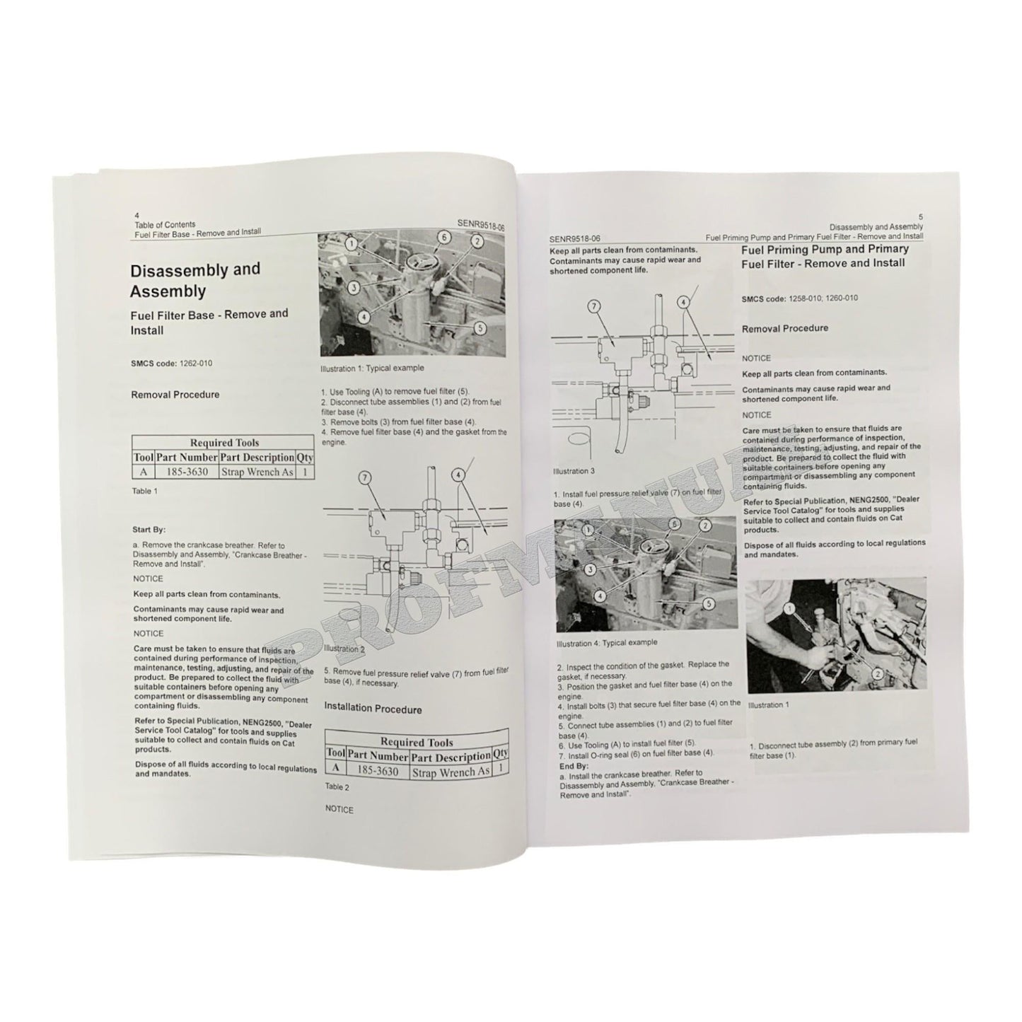 Caterpillar 3116 3126 Marine Engine Full Service Manual *Send serial number