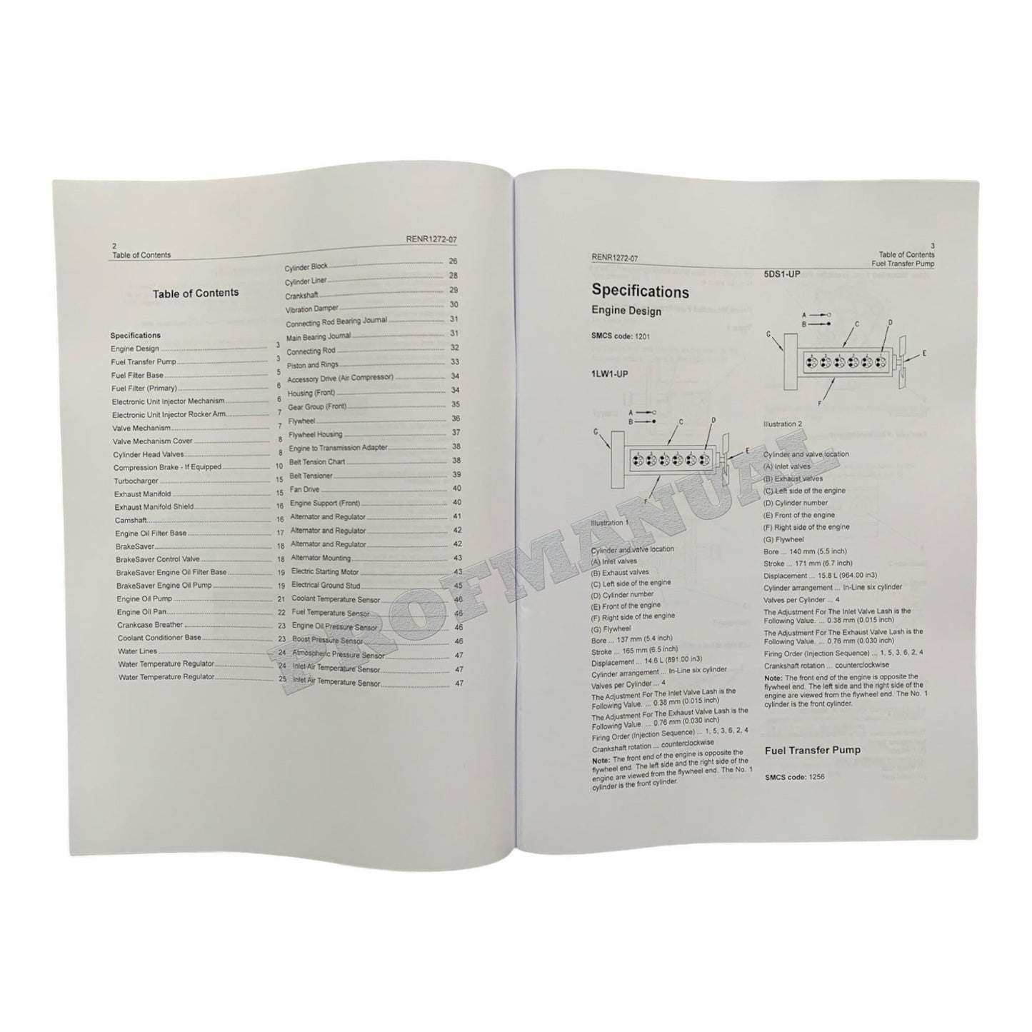 Caterpillar 3406E Truck Engine Full Service Manual *Send serial number