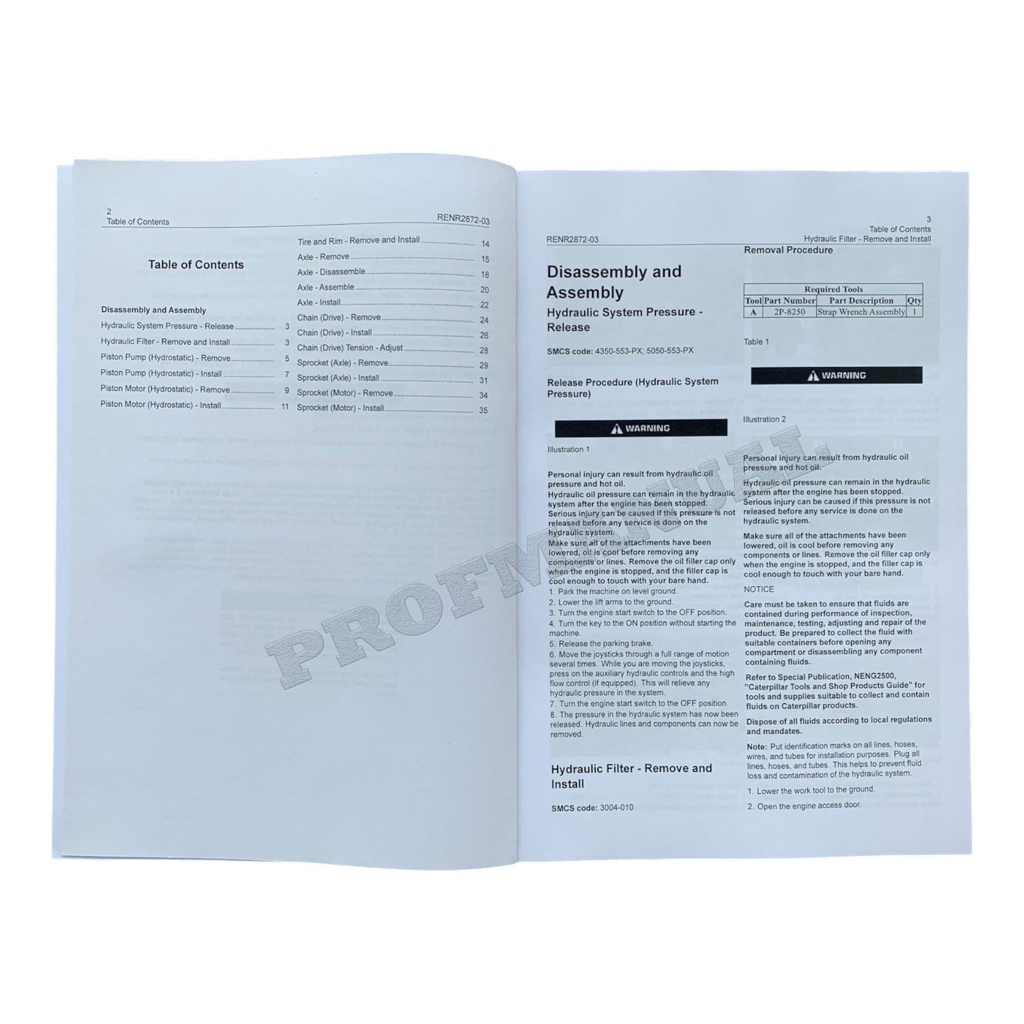 Caterpillar 236 246 248 Skid Steer Loader Power Train Service Manual DisassAssem