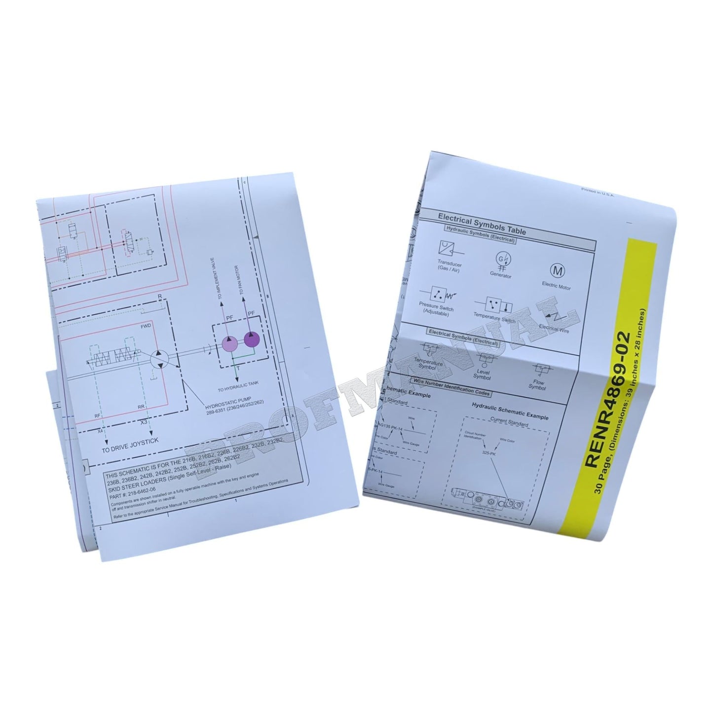 Caterpillar 216B 216B2 226B 226B2 232B Loader Hydraul Schematic Service Manual