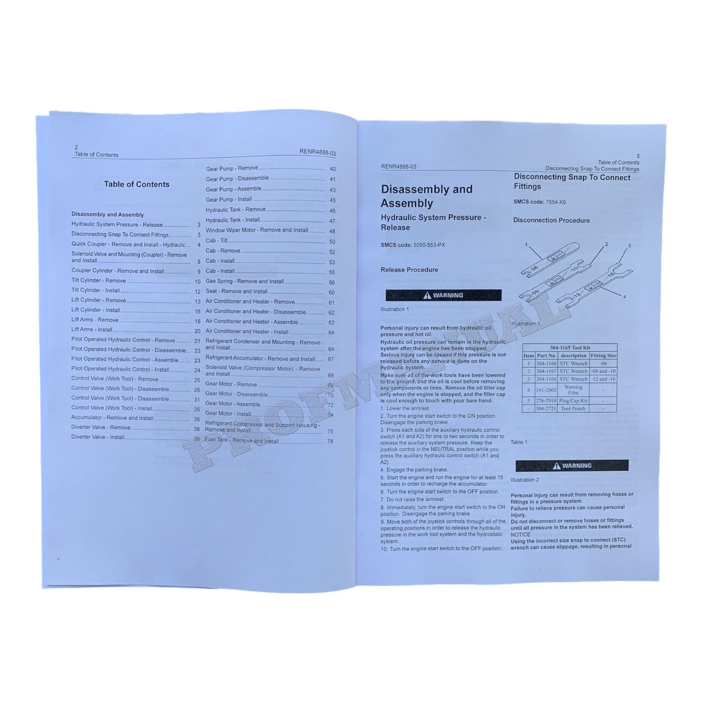 Caterpillar 267B 277B 287B Loader Suppl Service Manual Disassem Assem