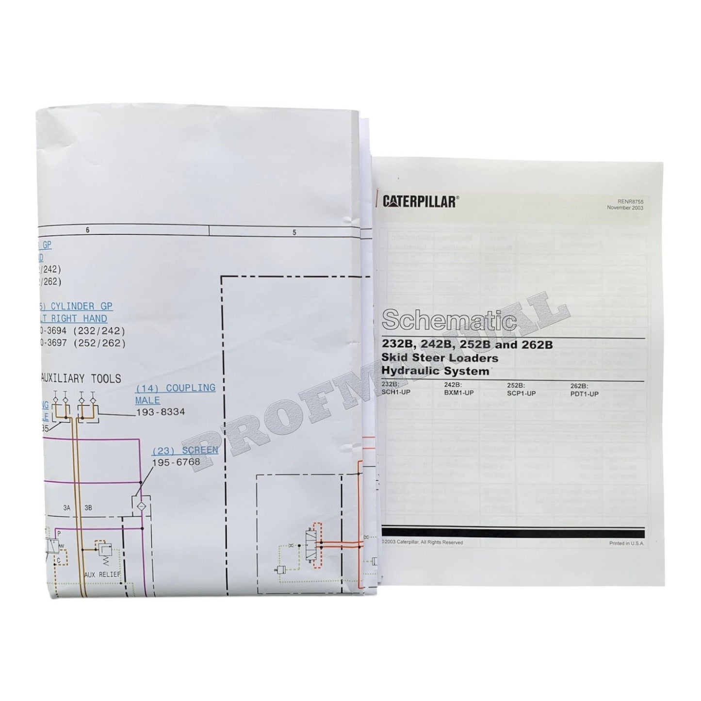 Caterpillar 236B 236B2 246B 252B 252B2 262B Skid Steer Loader Service Manual