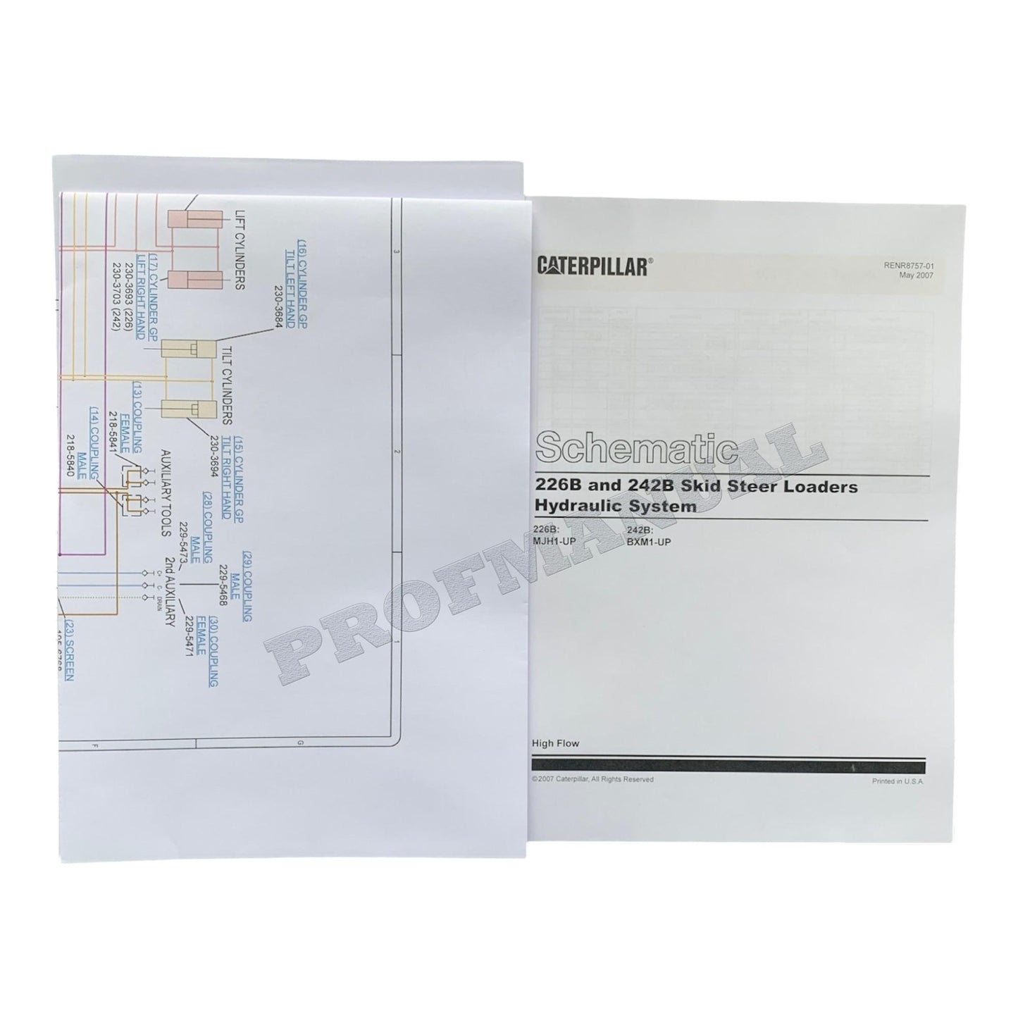 Caterpillar 236B 236B2 246B 252B 252B2 262B Skid Steer Loader Service Manual