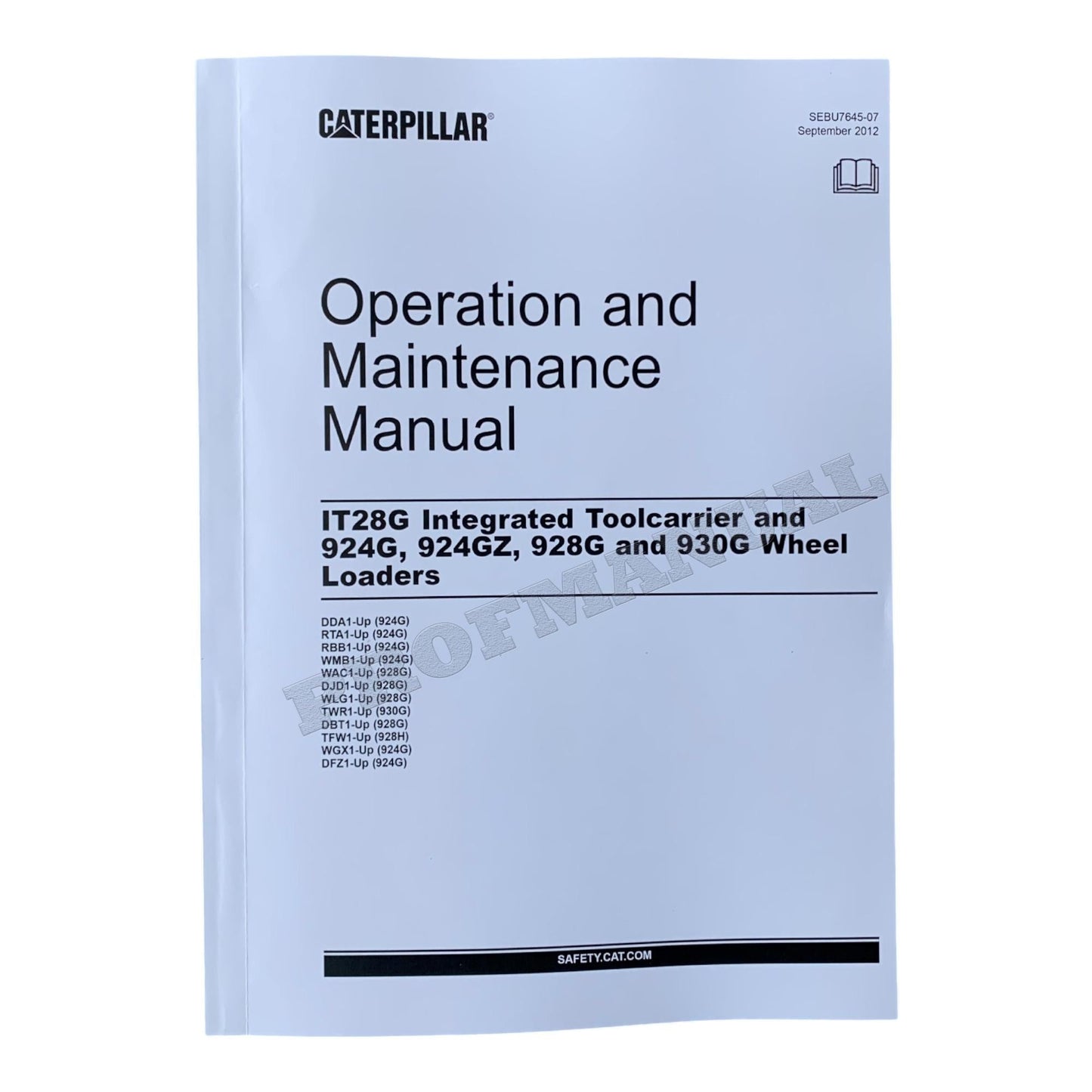 Caterpillar 924G 924Gz Wheel LOADER Full Service Manual 25 books *Send serial number