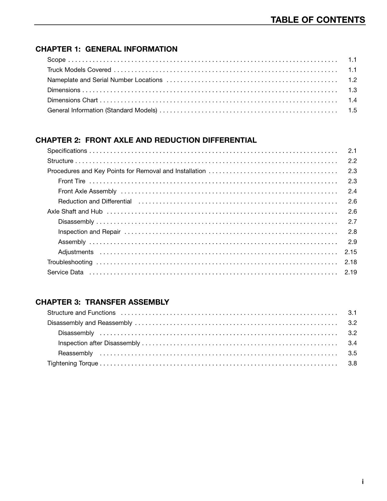 Caterpillar Lift Truck EC35N EC40N EC45N EC55N Forklift Chassis Mast Service Manual