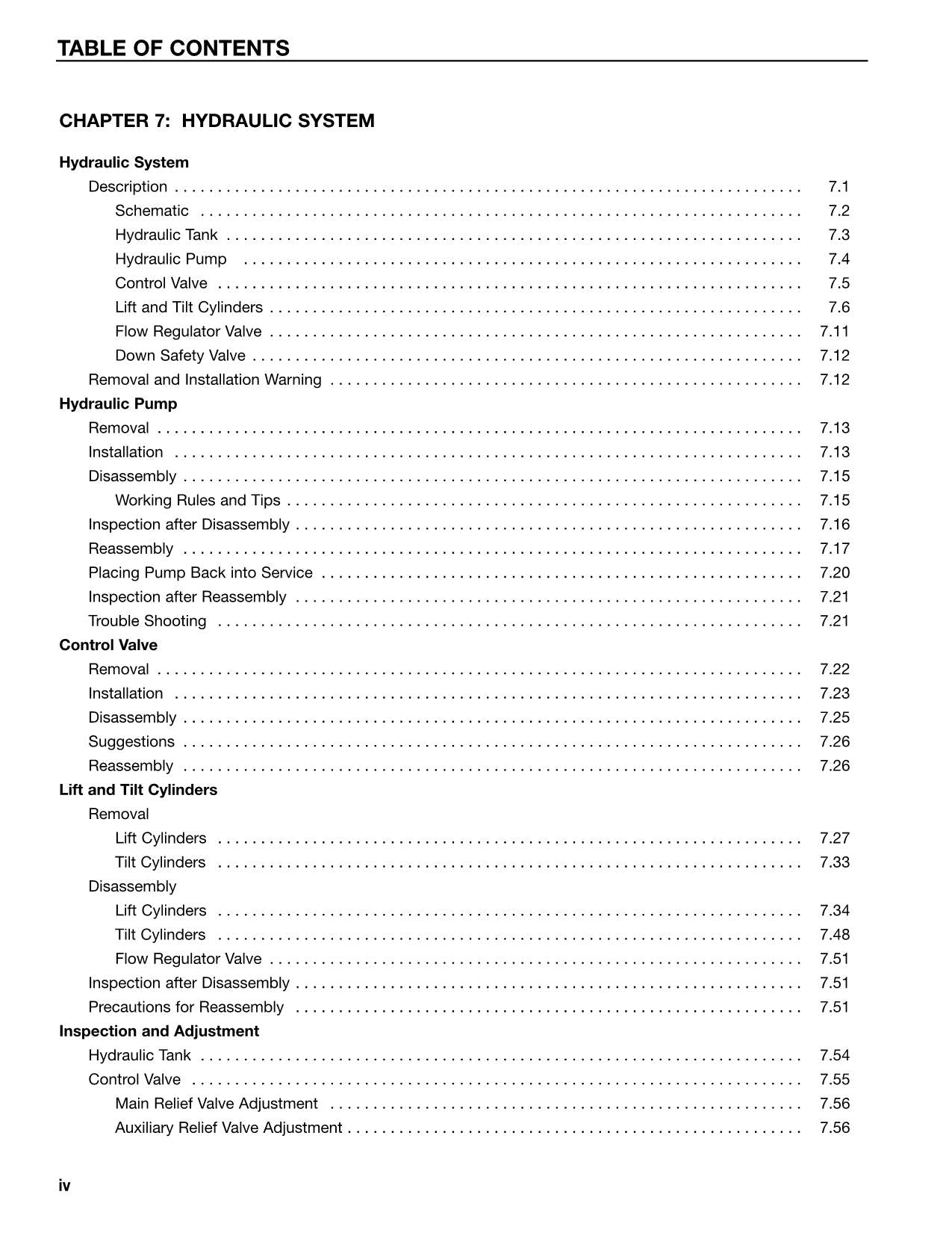 Caterpillar Lift Truck EC35N EC40N EC45N EC55N Forklift Chassis Mast Service Manual