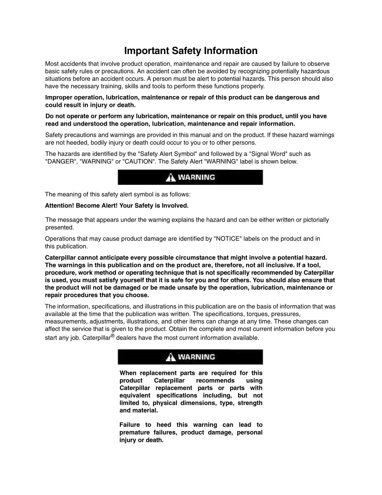 Caterpillar TH220B TH330B Telehandler Service Manual SN TBF- TBG-